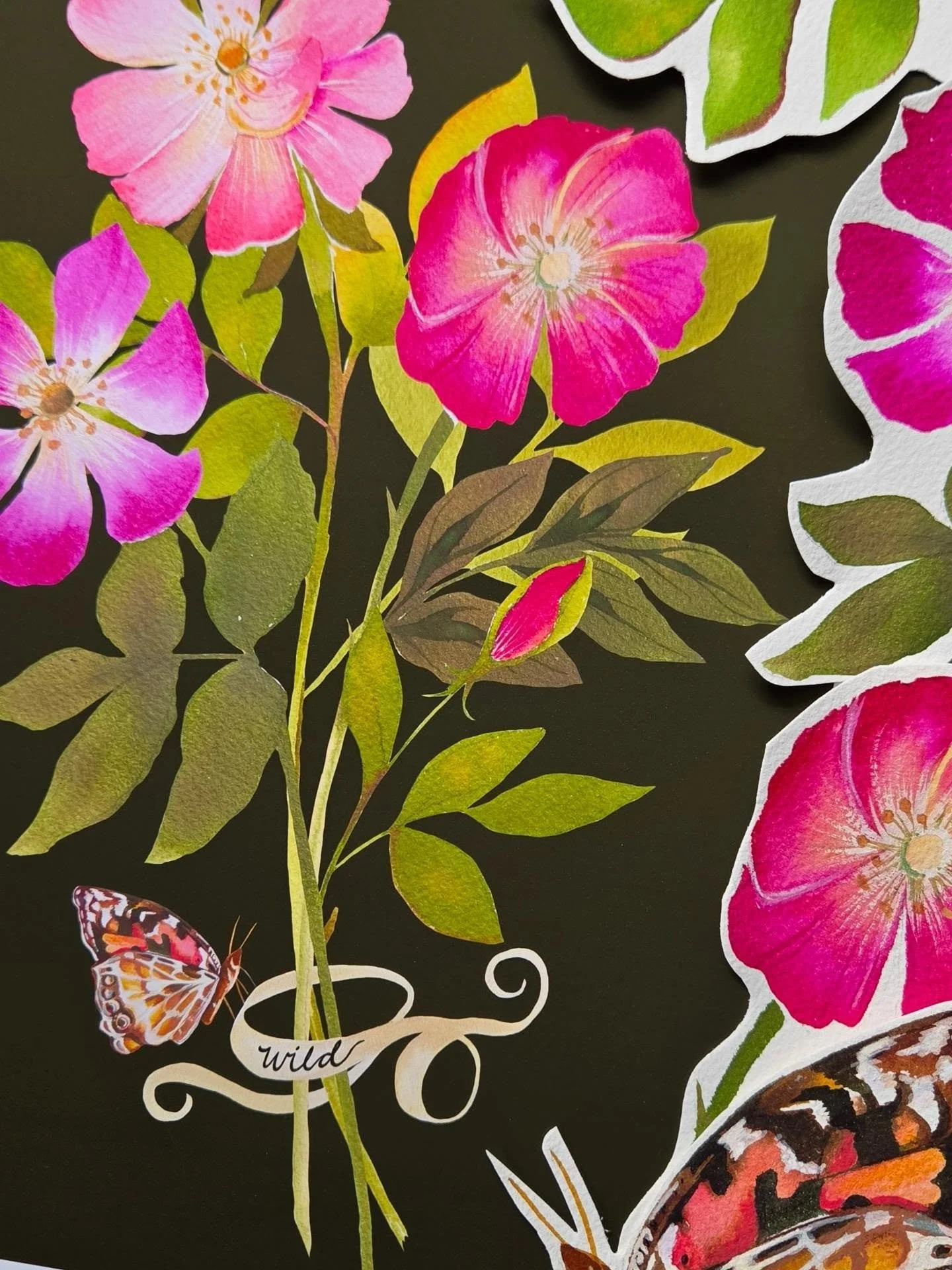 These watercolor and gouache paintings look amazing printed out- I really love the vibrant colors! And the smooth surface of the matte paper. 🌸

When painting the roses and anemones I used watercolor inks by Dr Ph Martin- they are amazing!!! Have yo
