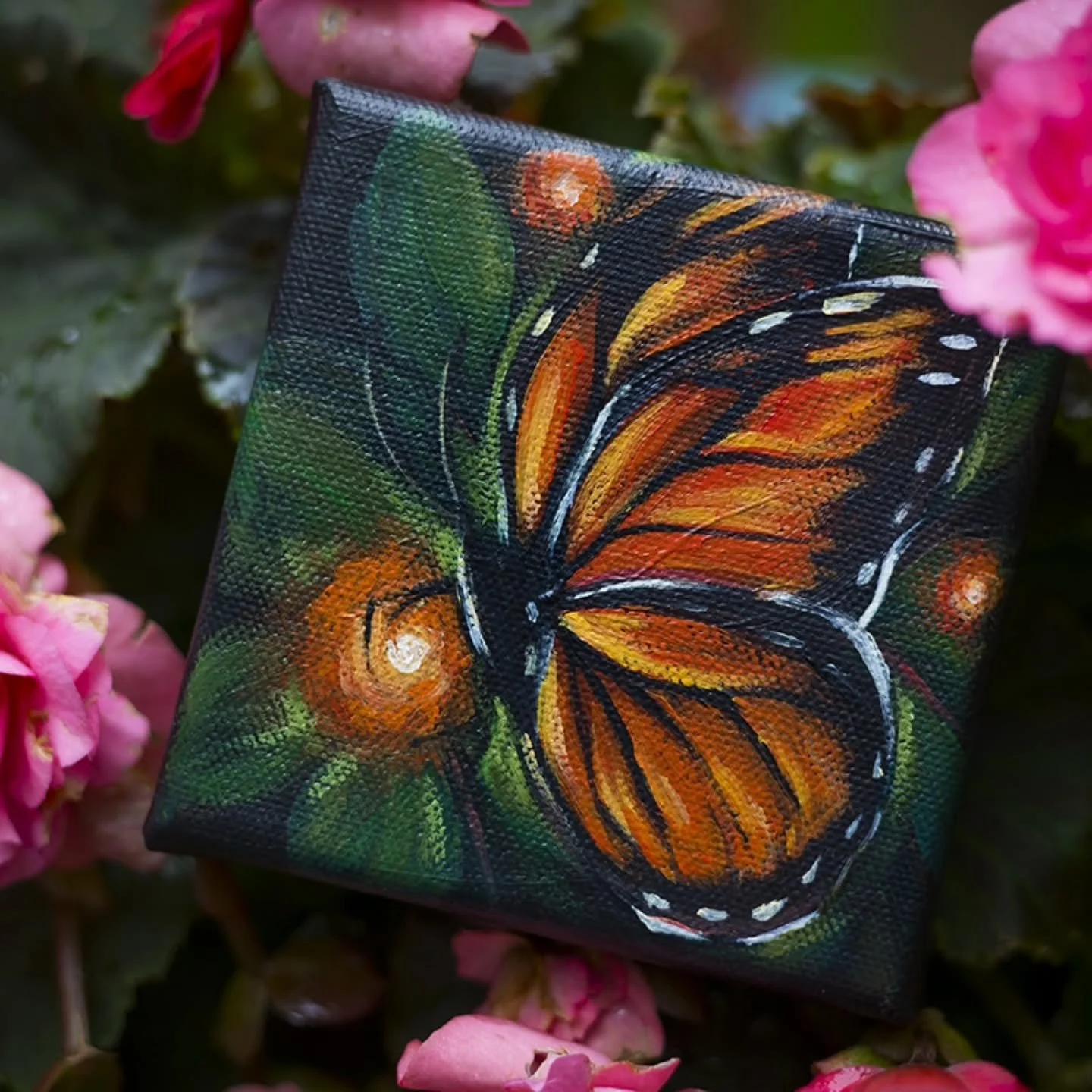 Would you like to help me name this painting?

It's a mini (4&times;4 inch canvas) painted in acrylics. It's companion painting is called &ldquo;Winged Messenger&rdquo; and part of my Magic in the Garden series ✨️ 

🦋