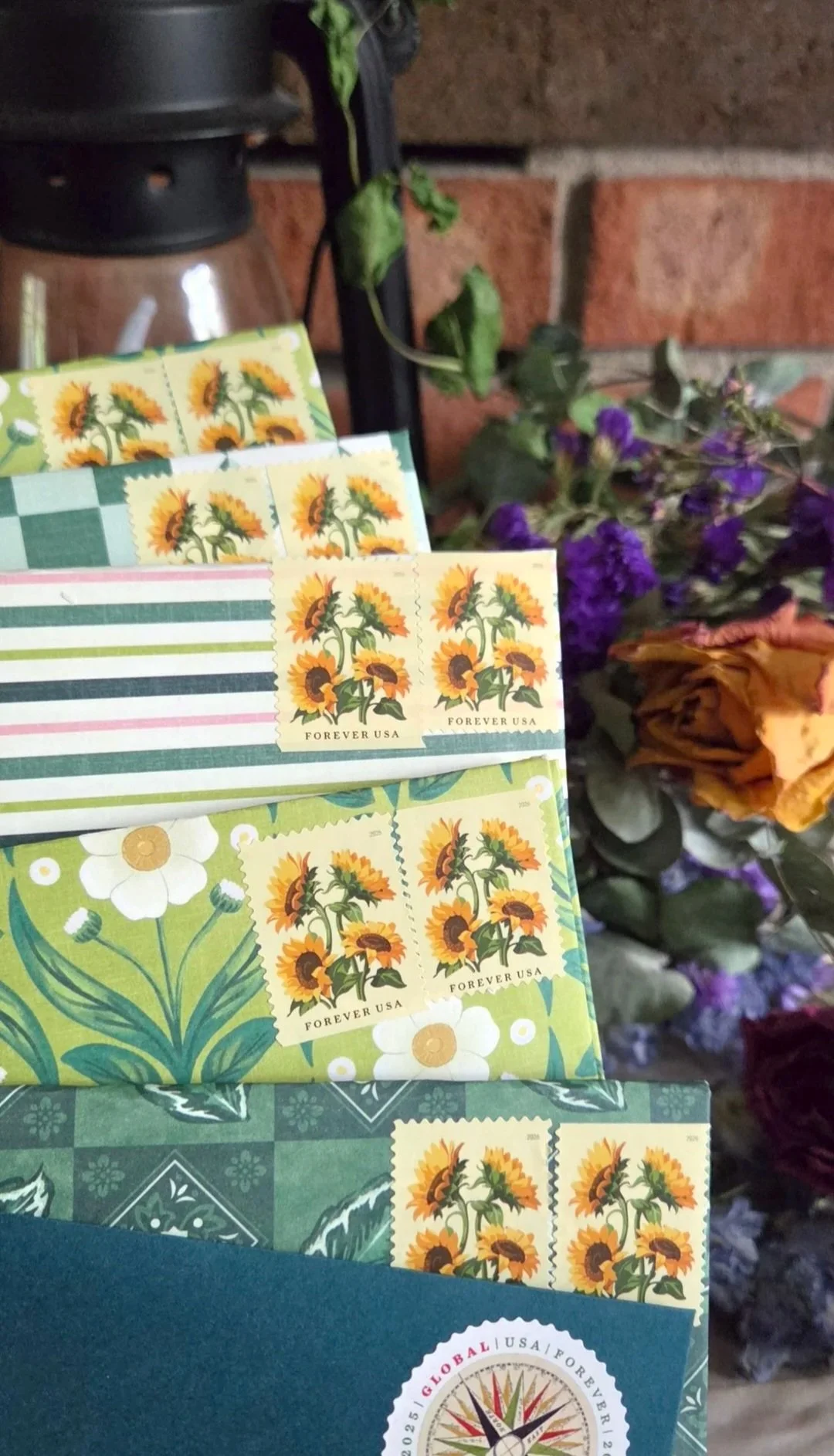 envelopes with stamps cute and arty