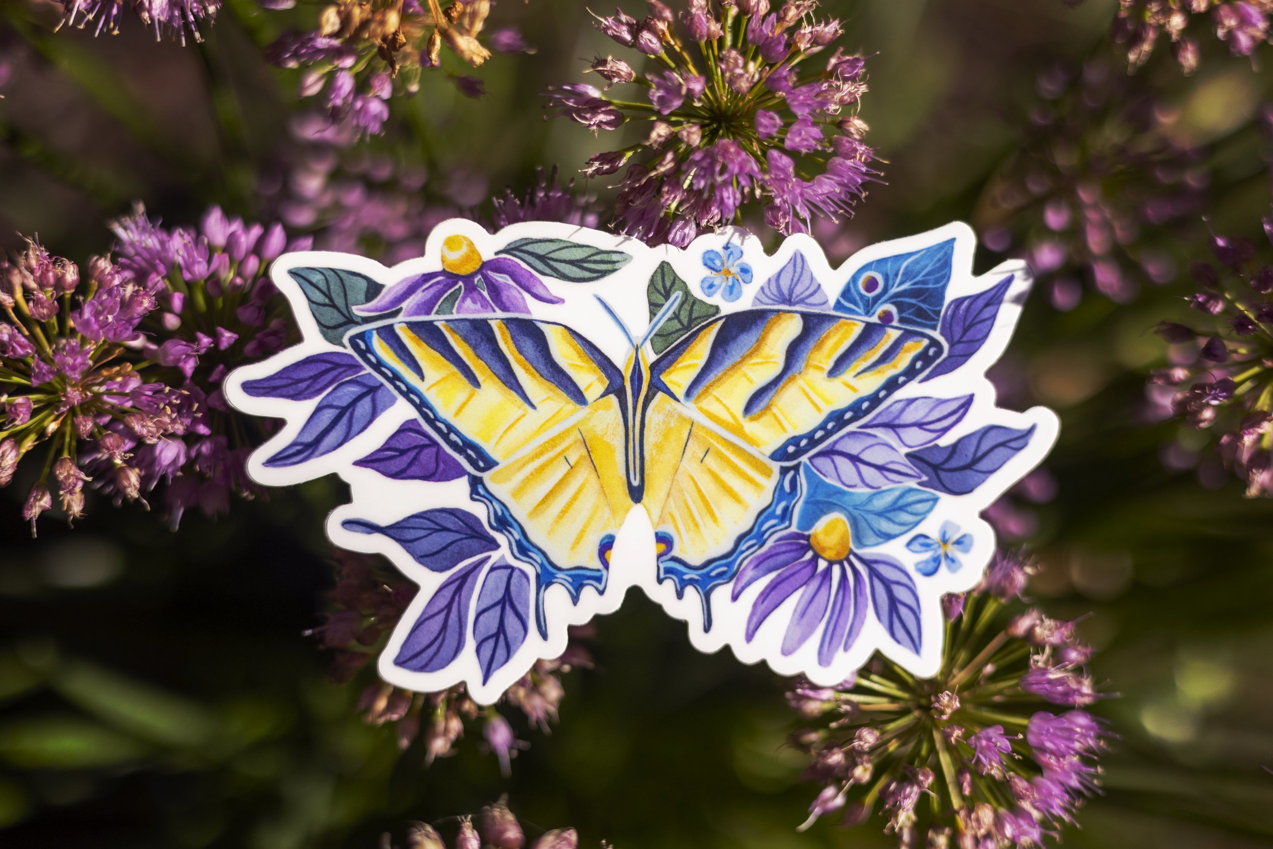 Mosaic Mariposa Sticker 🦋 Yellow Butterfly