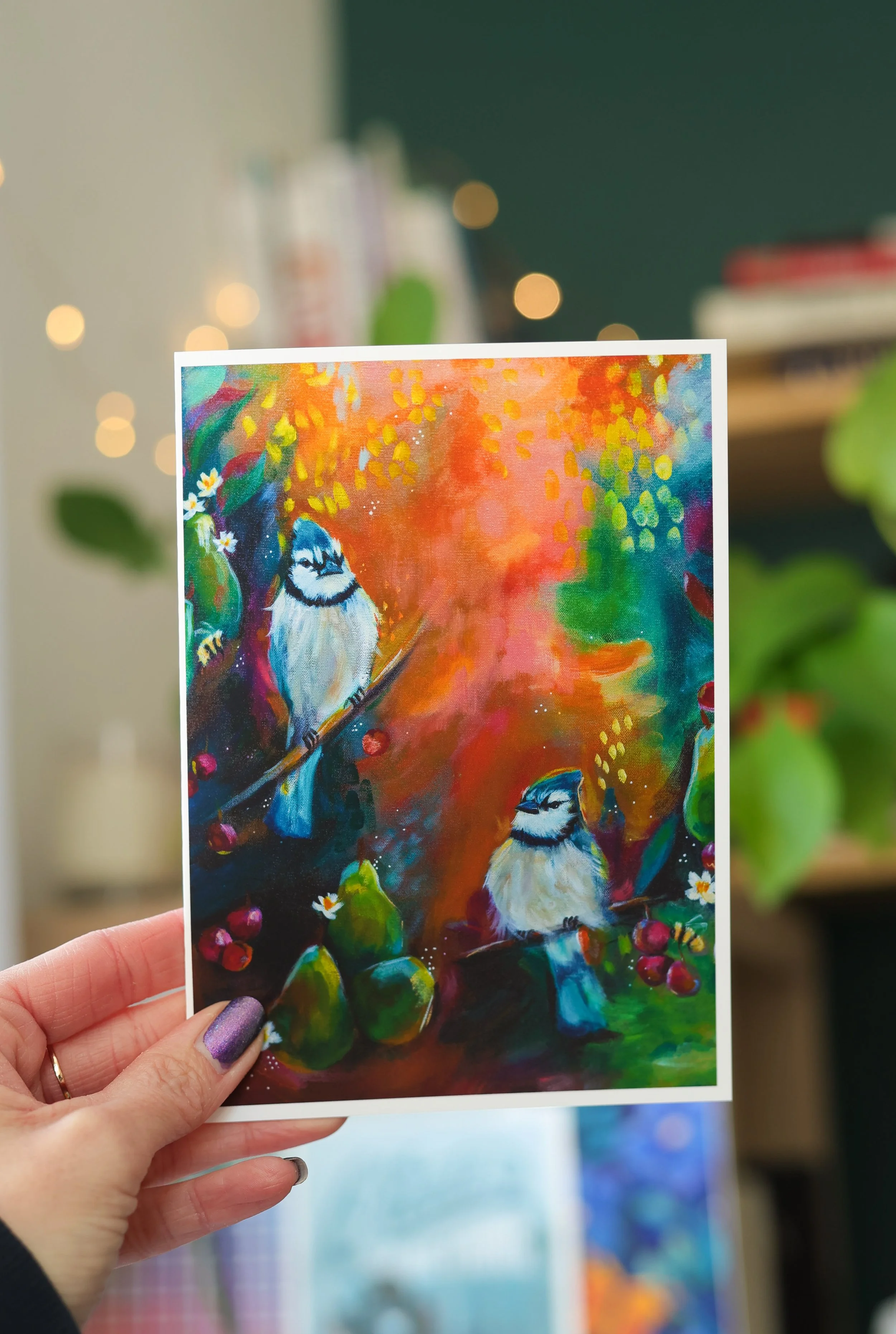 Blue Jays in a Pear Tree~Greeting Card