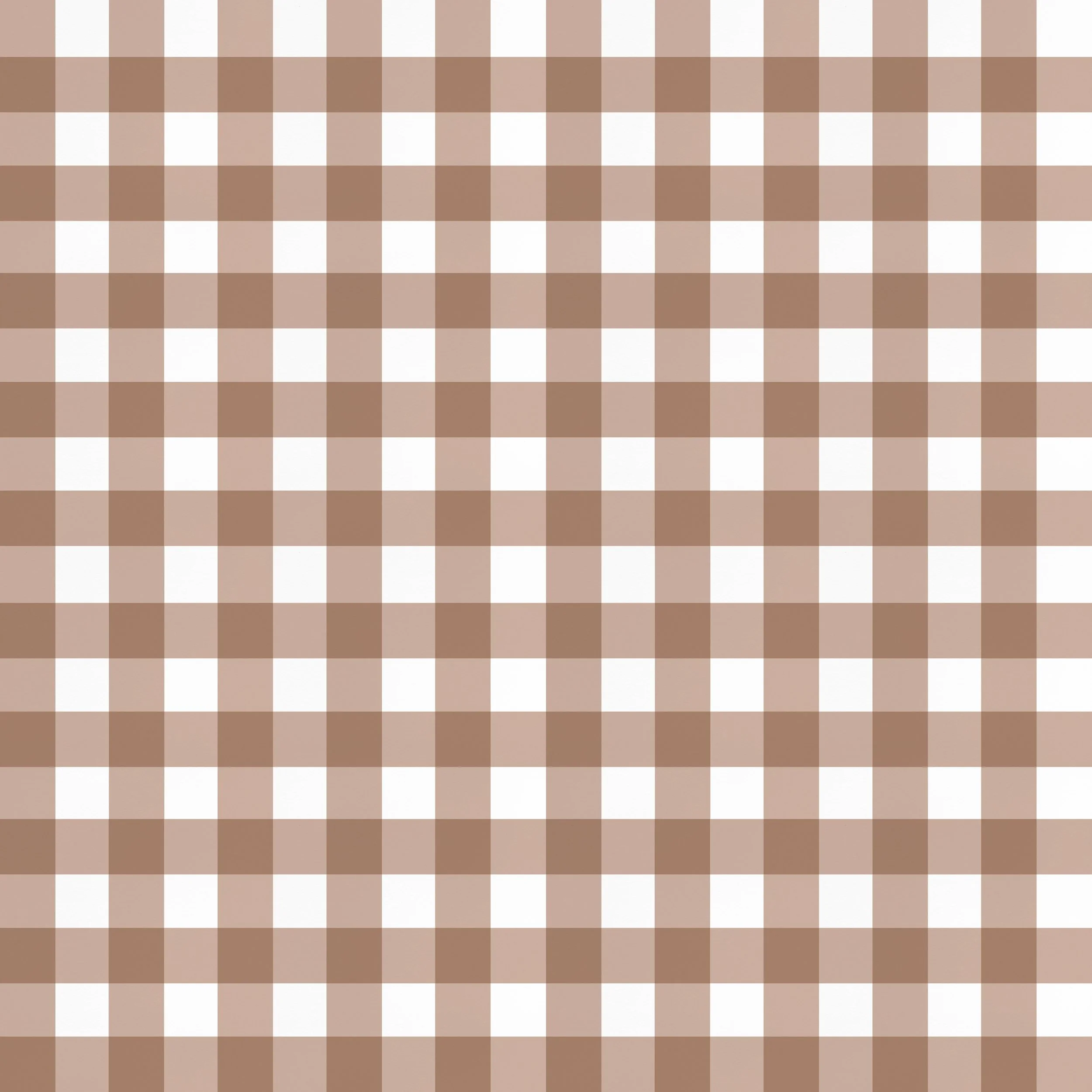 Coffee Gingham Plaid