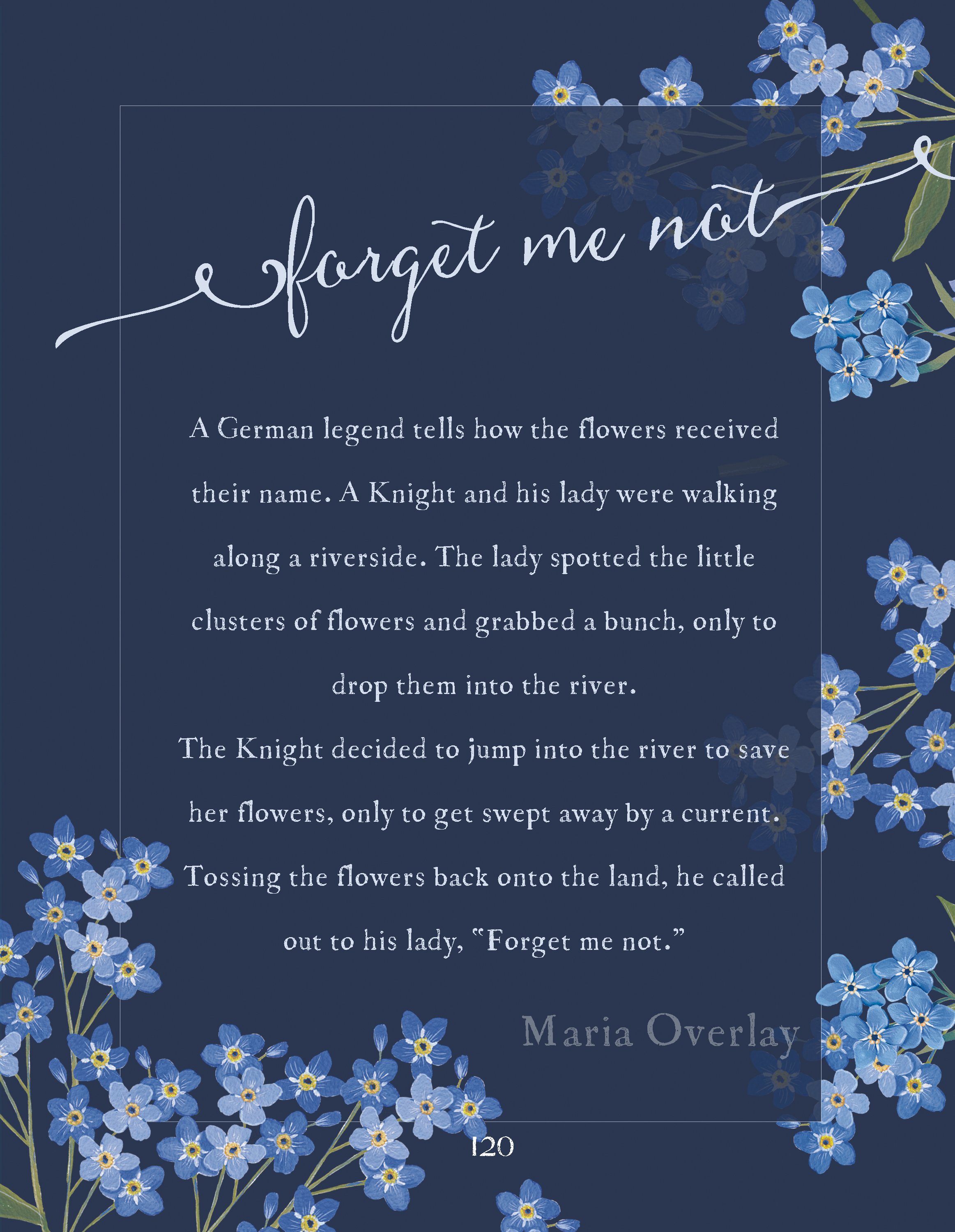 Forget Me Not Folkart