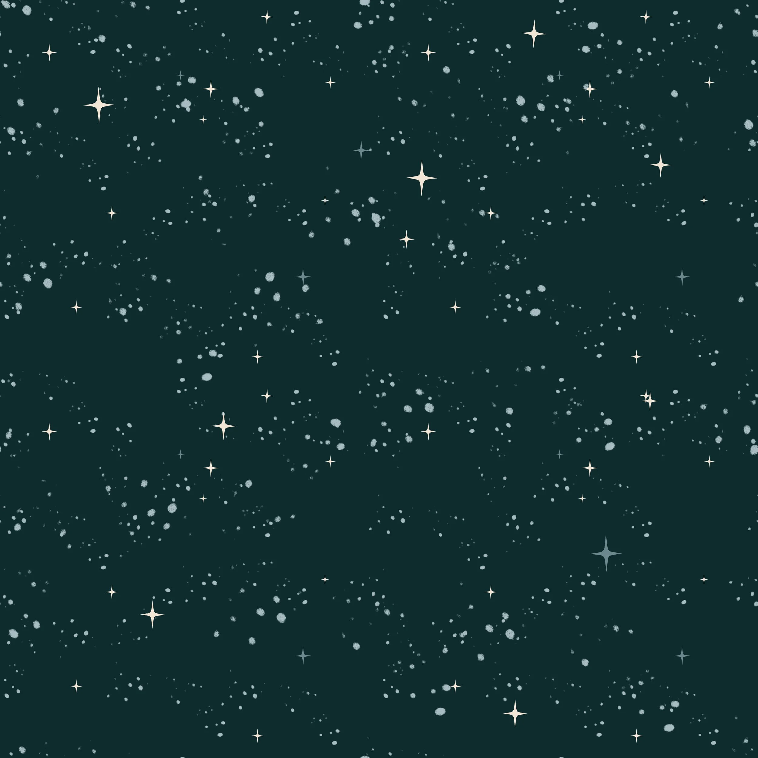 Stars and Snow~Teal