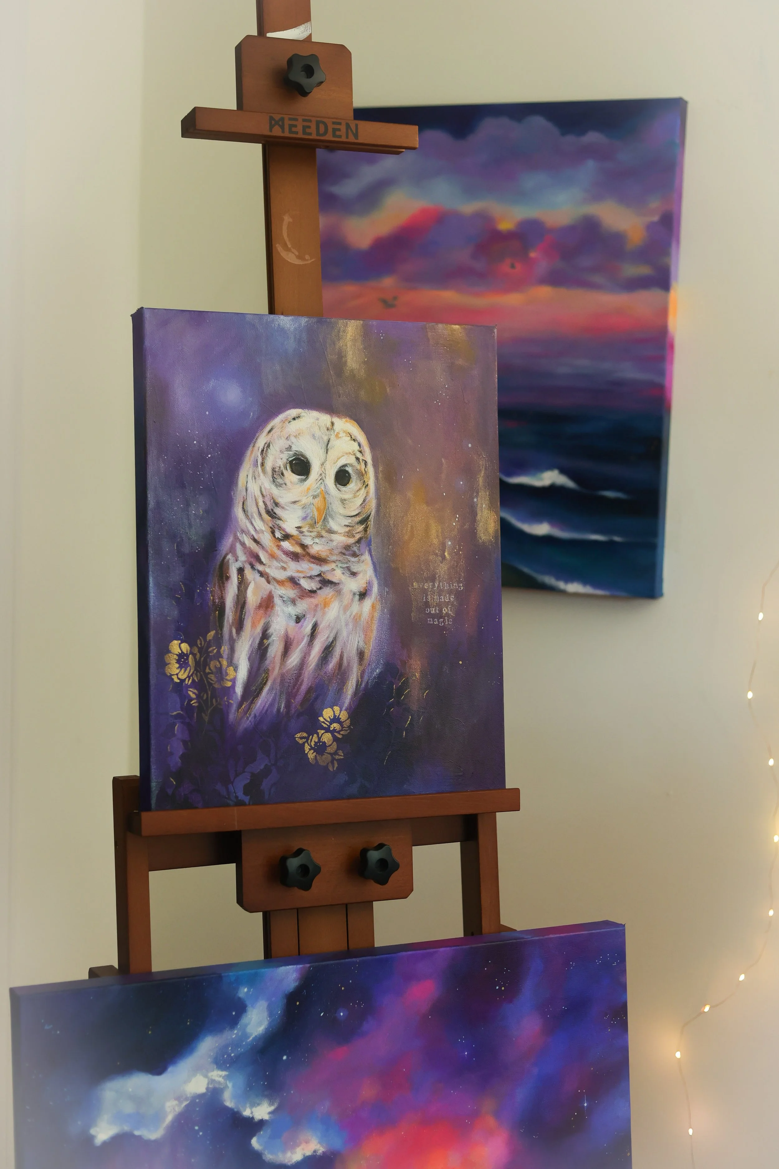 owl art painting