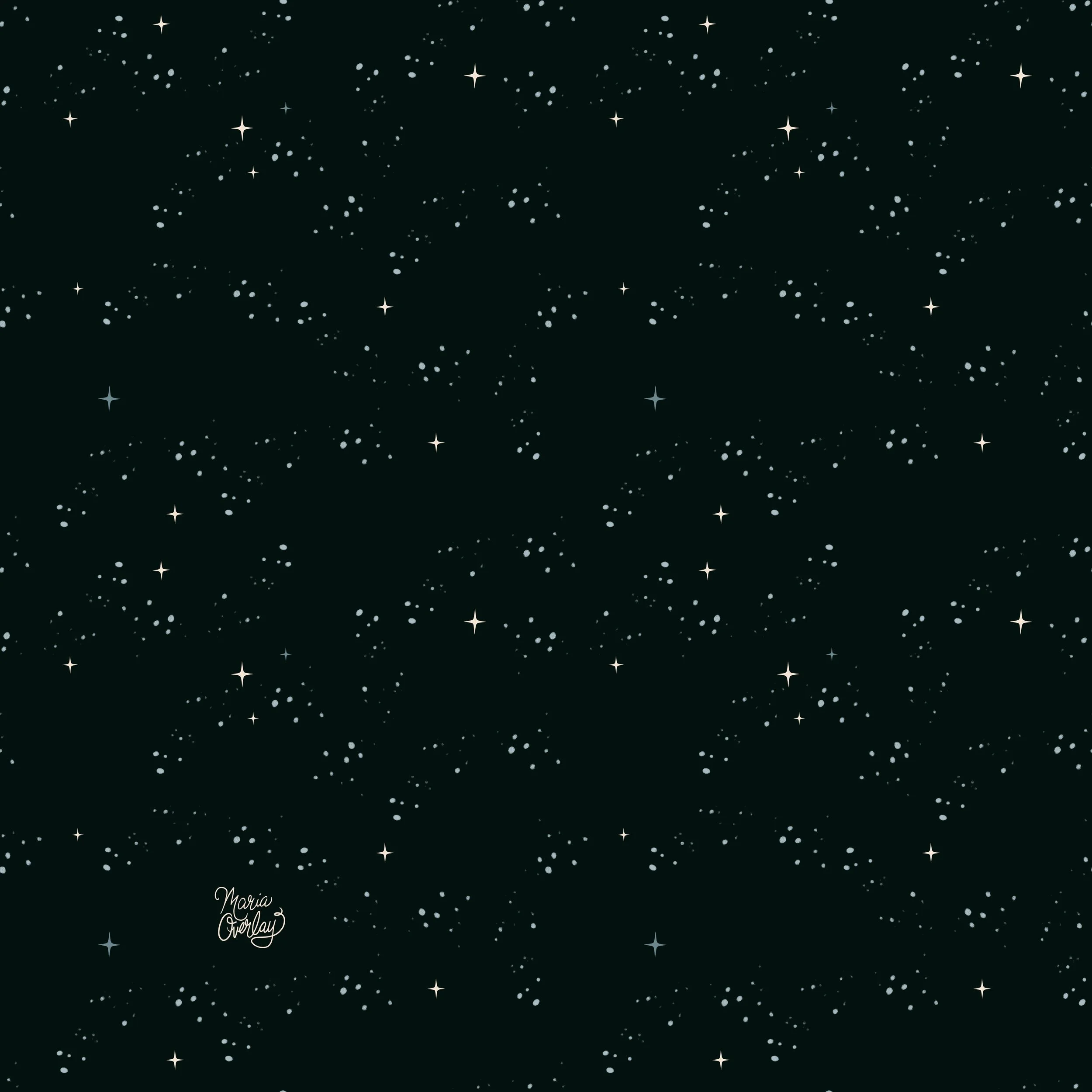 Stars and Snow ~ Deep Green