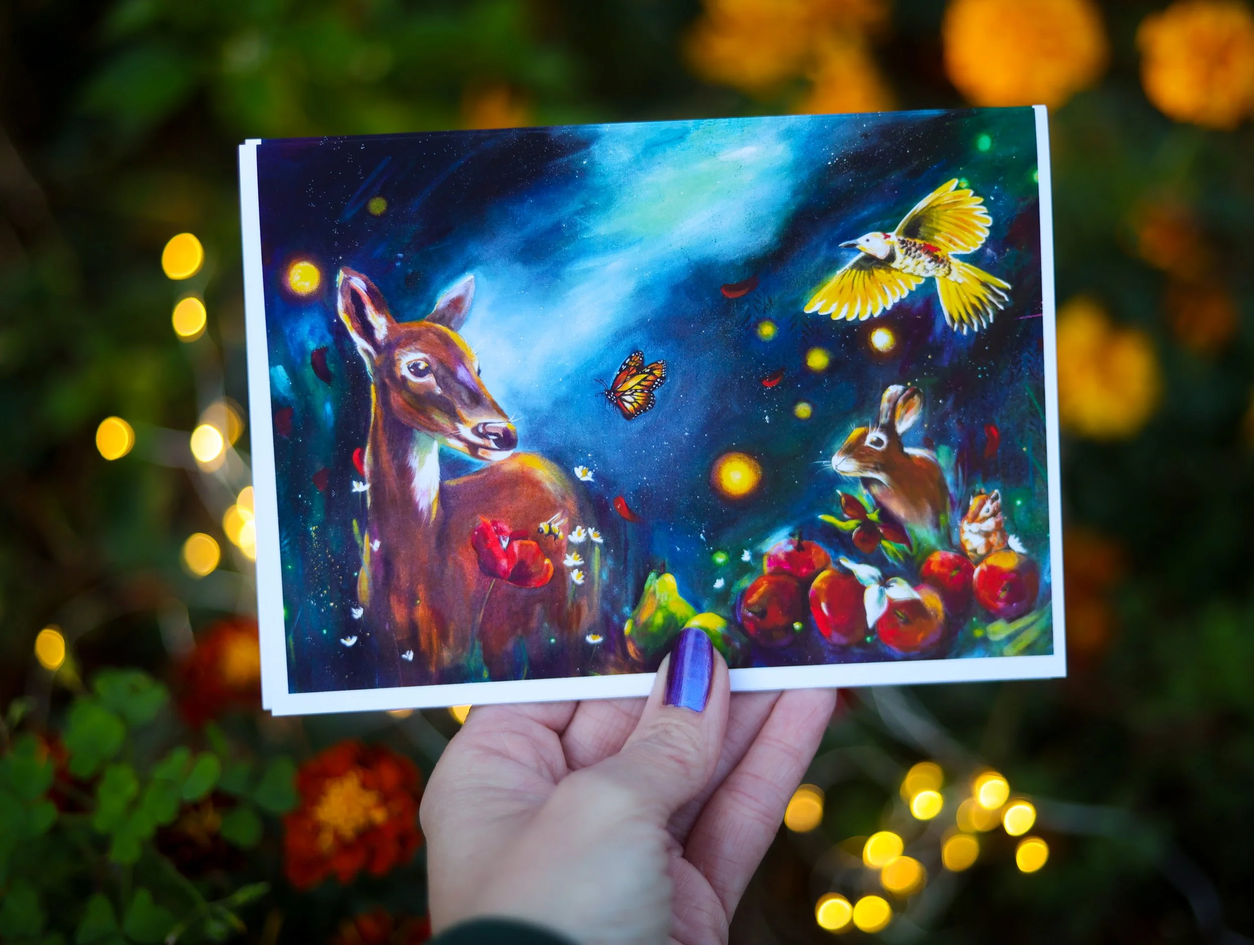 Magical Garden Gathering~ Greeting Cards~Set of Four