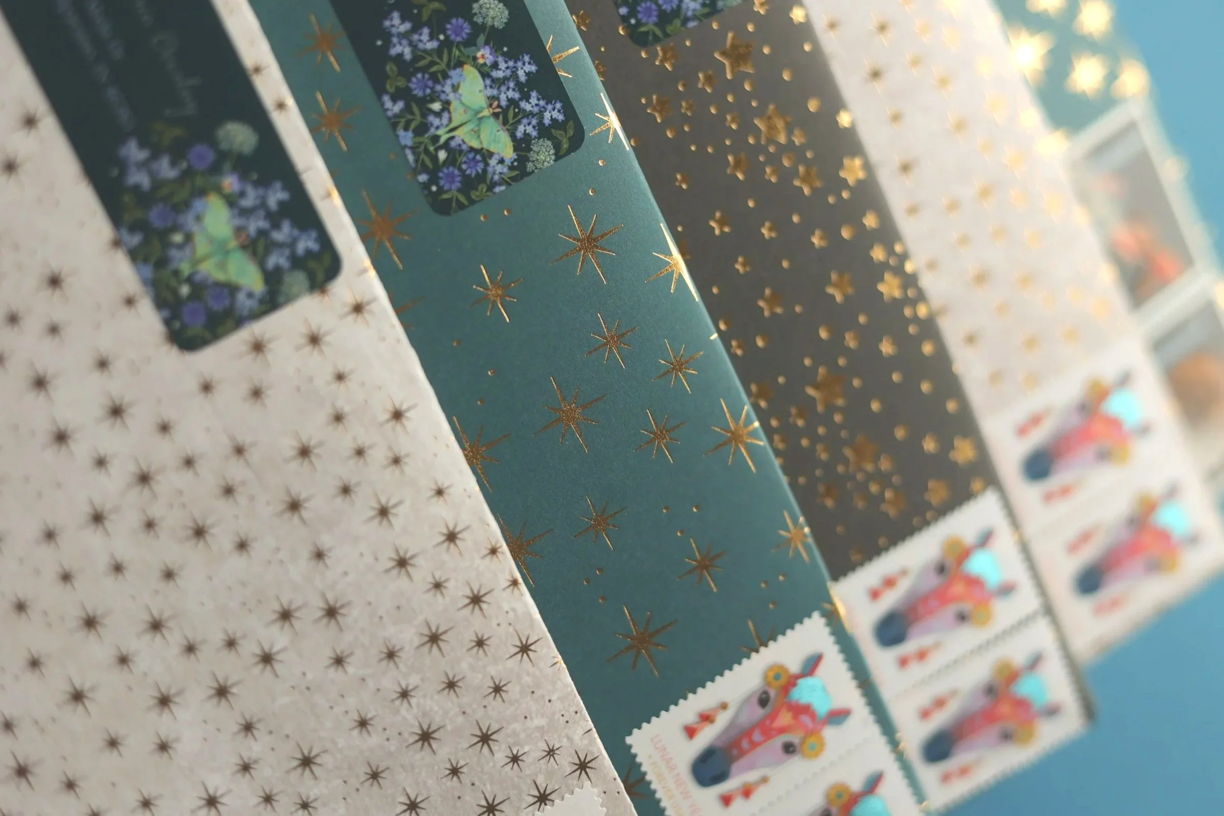 envelopes with stars