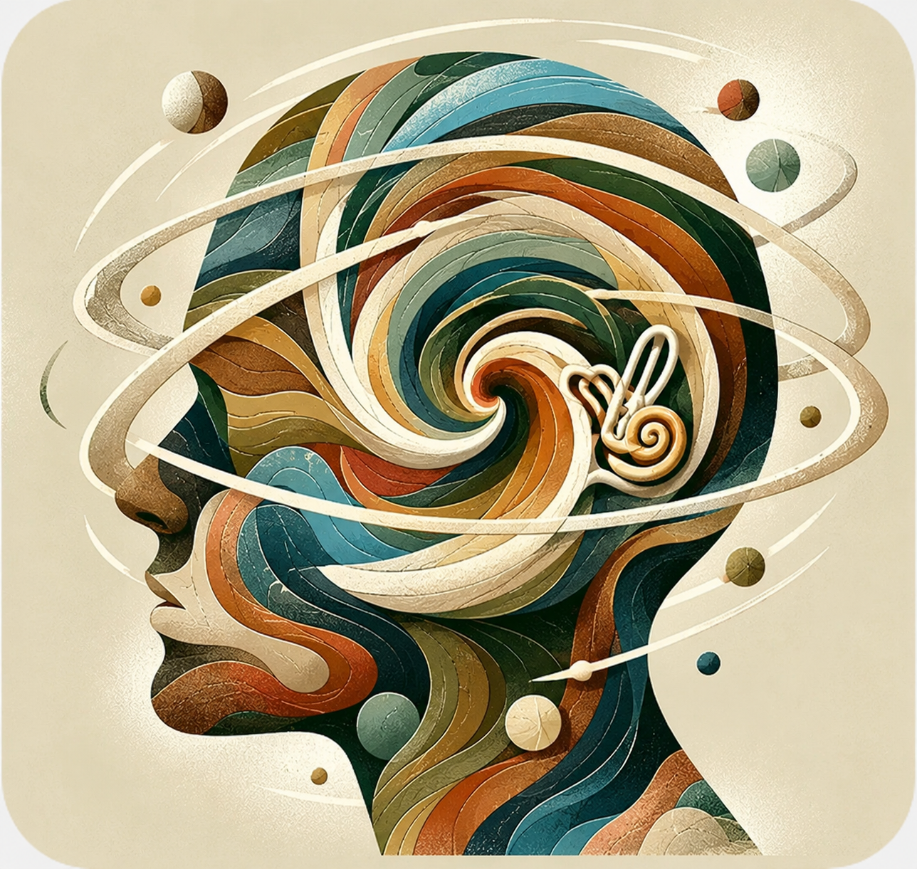 artistic image of experiencing vertigo