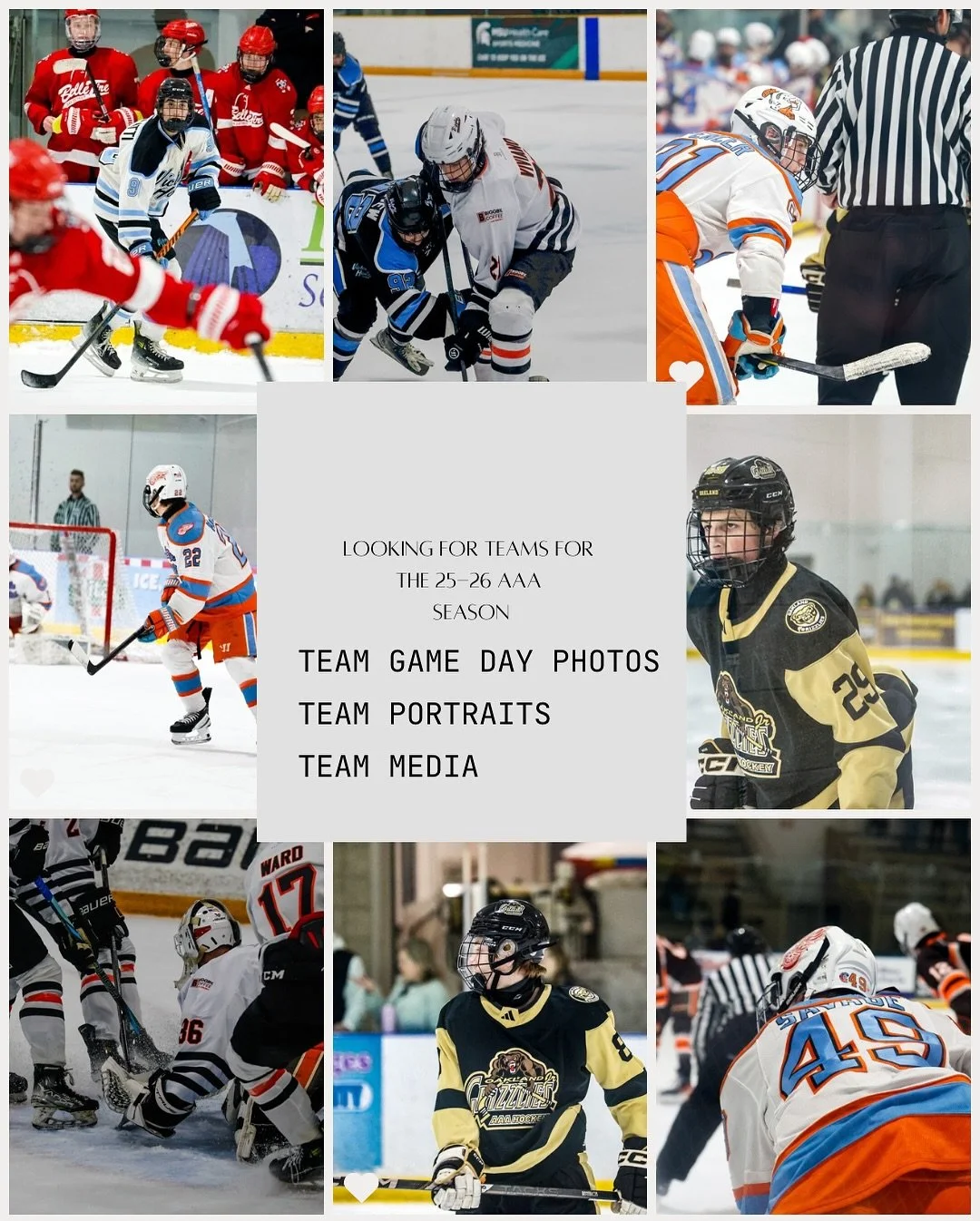 CALLING anyone interested in the 25-26 season 
I am open for photos and team signups!!! 
Pls share this with your team and parents if possible!