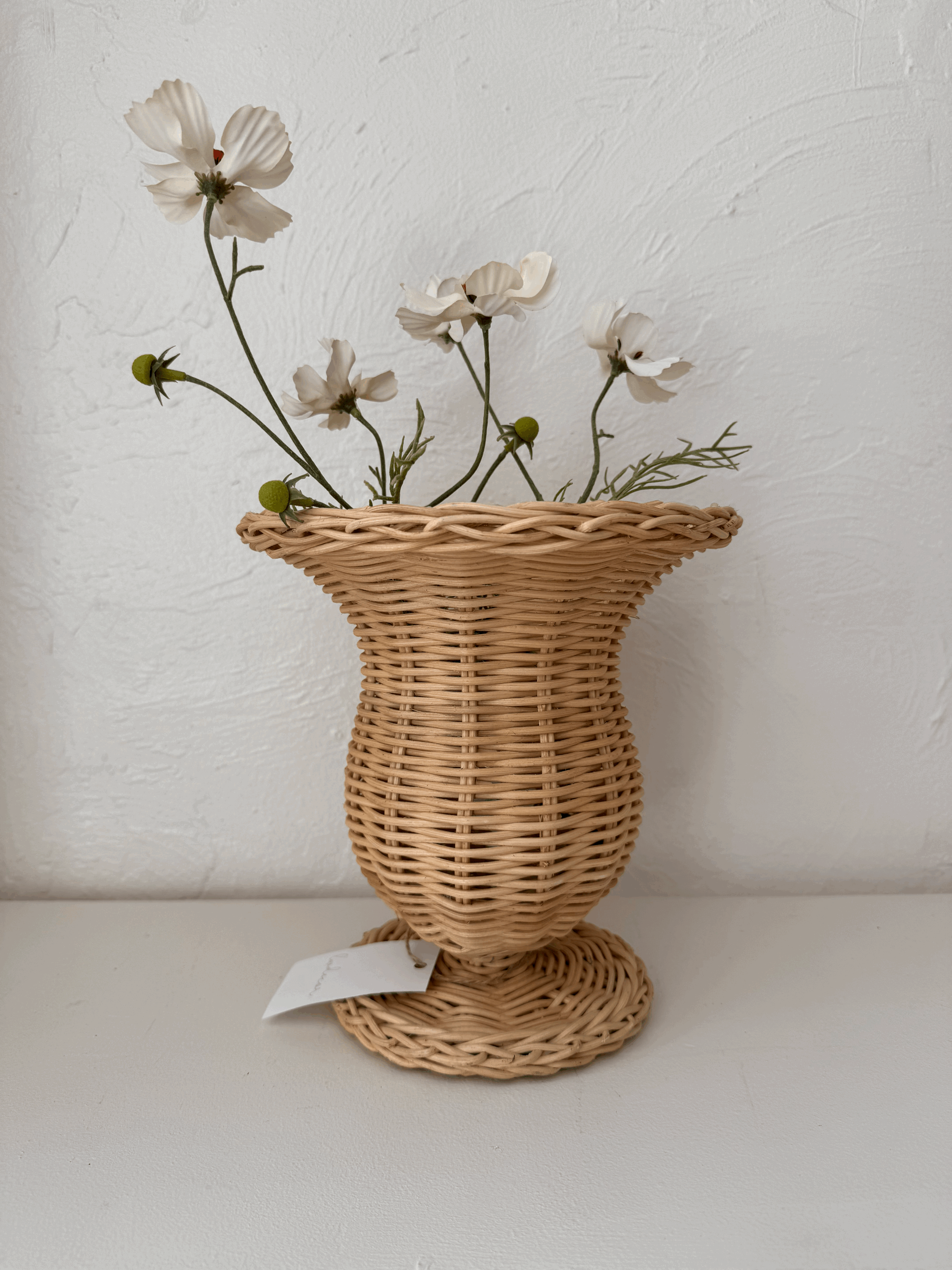rattan woven vase