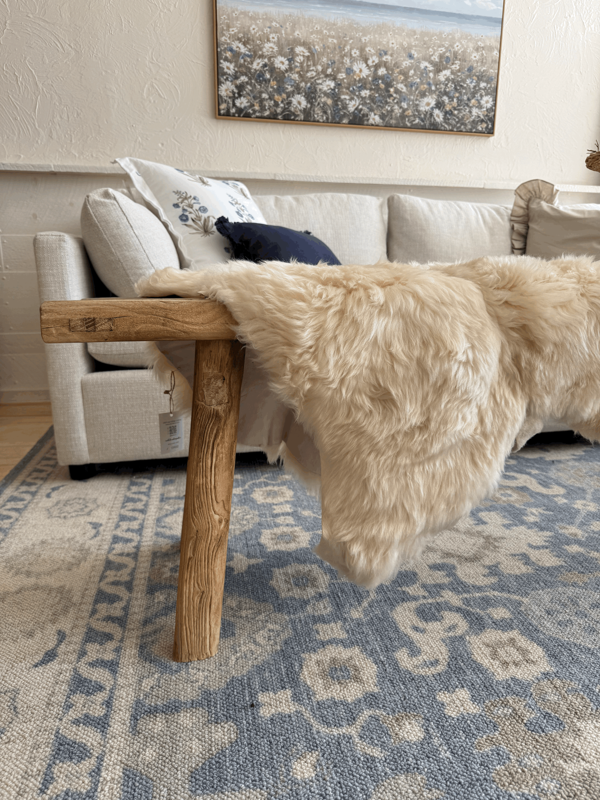 ivory sheepskin rug