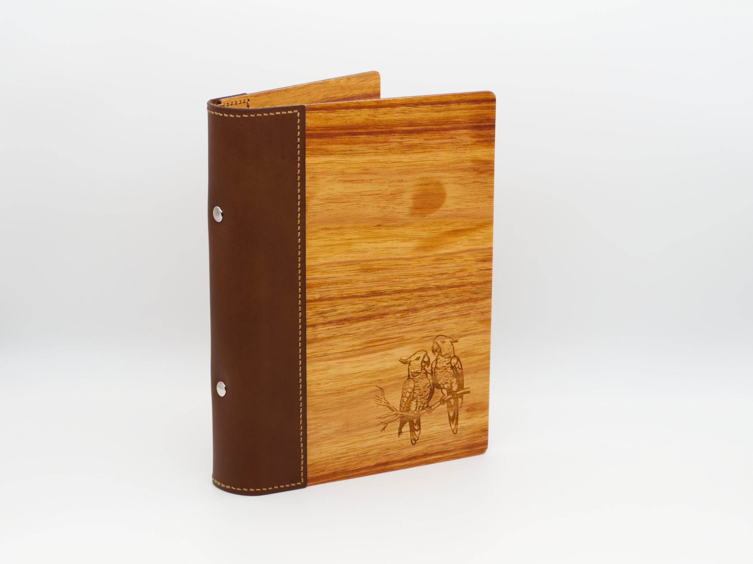 Cockatoo Leatherbound journal front