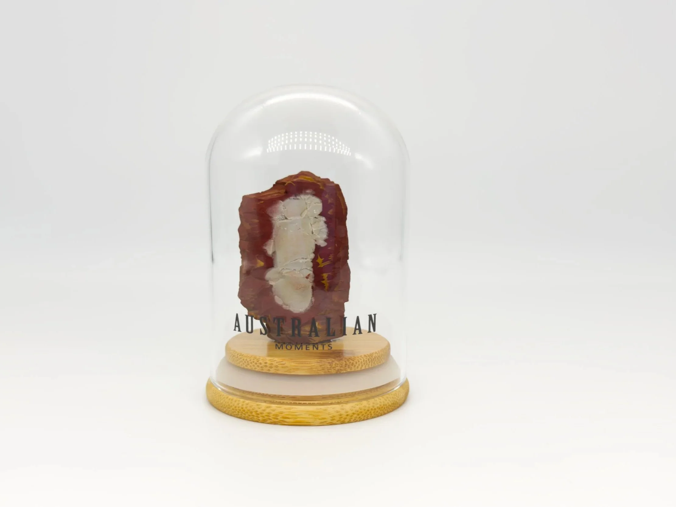 Munjina stone chunk in glass jar