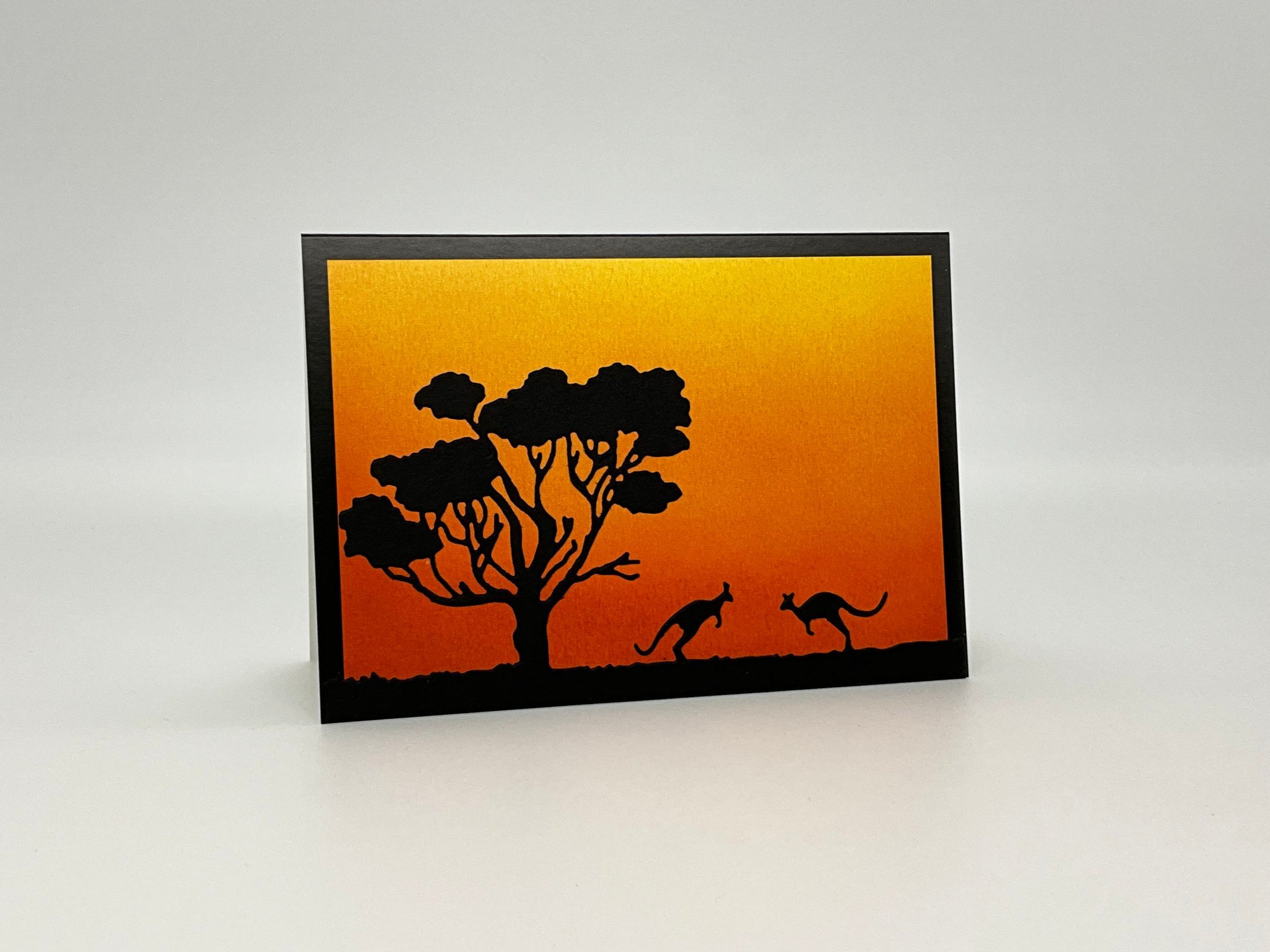 Kangaroos at sunset