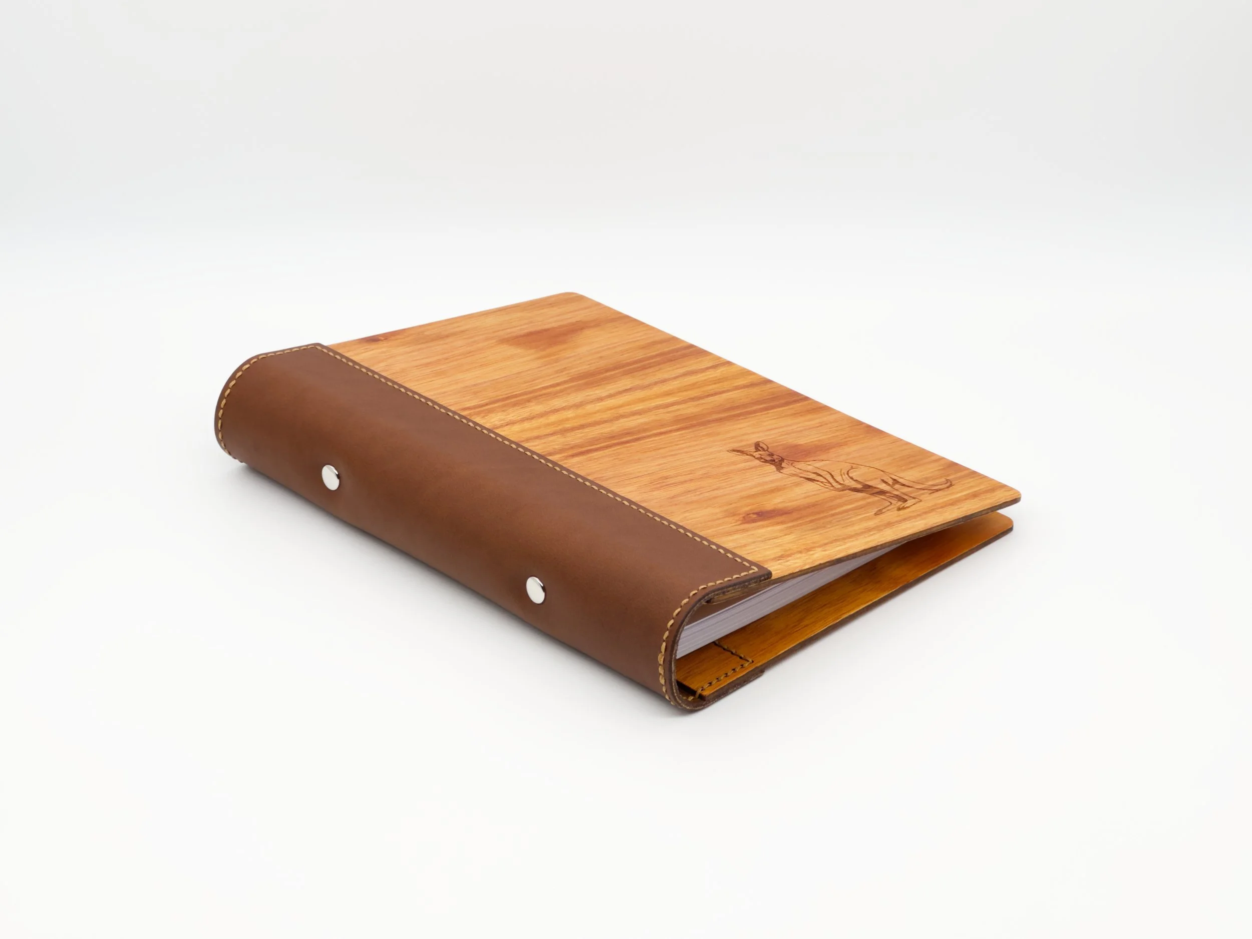 Kangaroo Leatherbound journal side