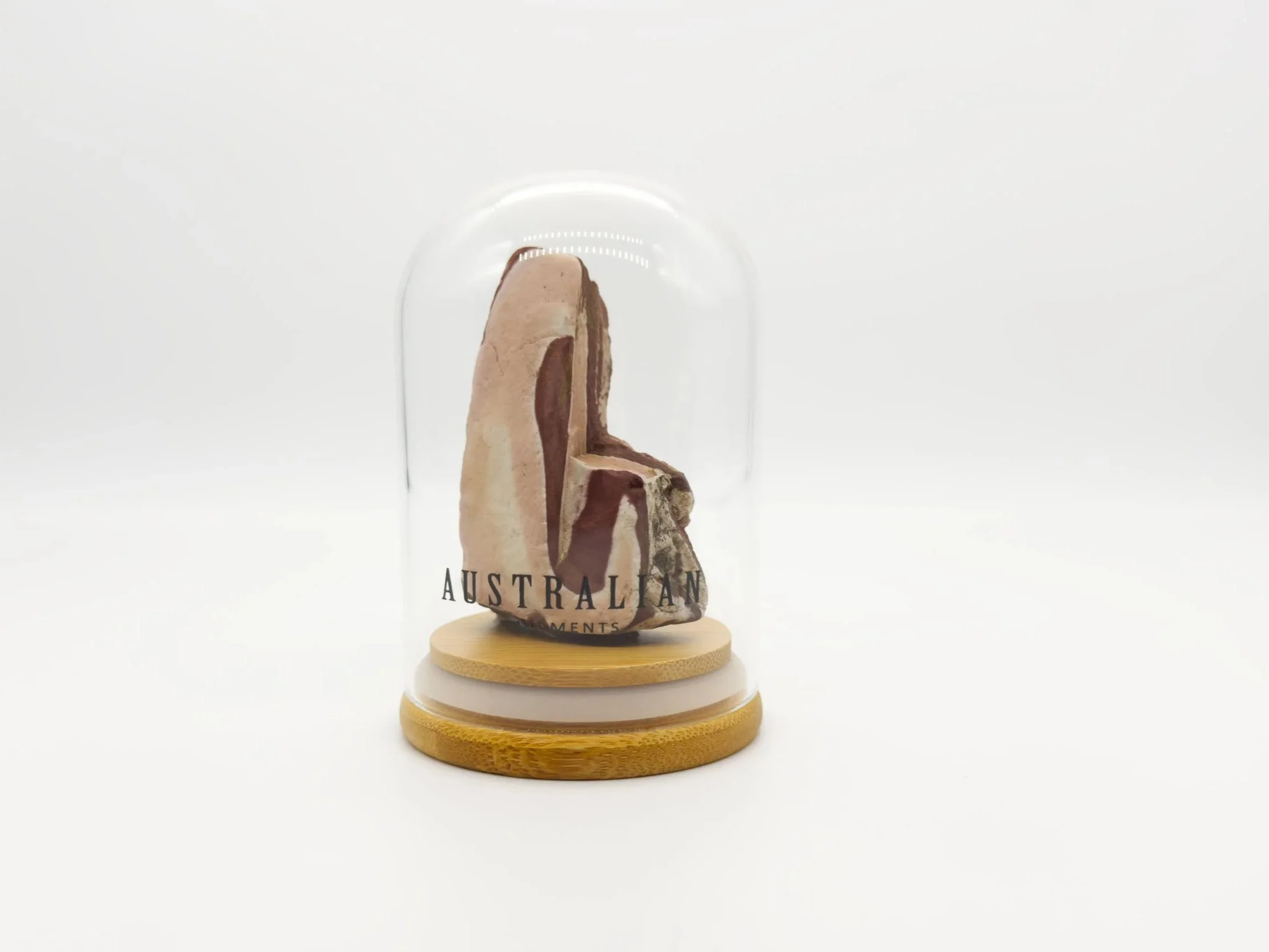 Zebra stone chunk in glass jar