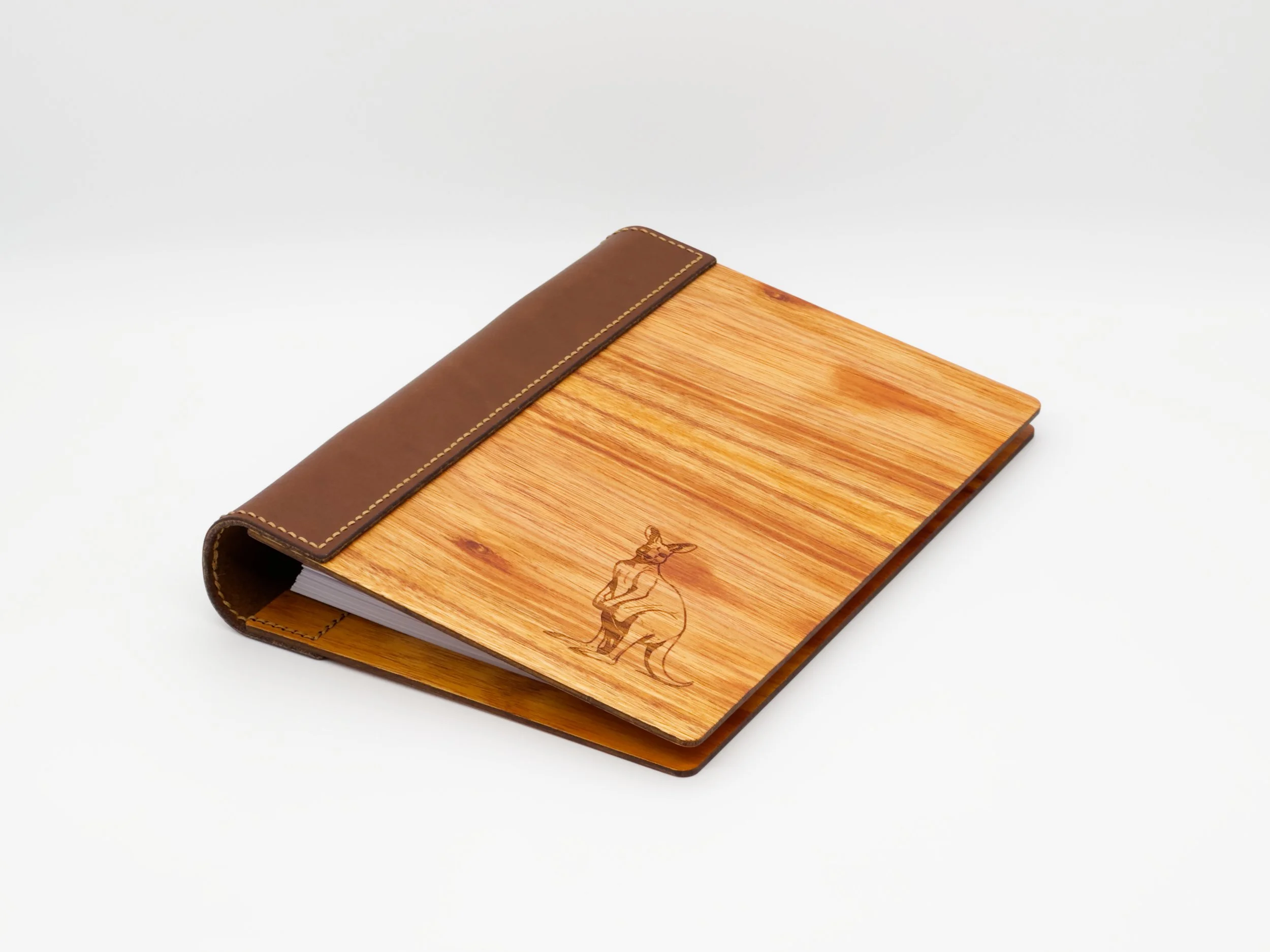 Kangaroo Engraved Leather Bound Journal