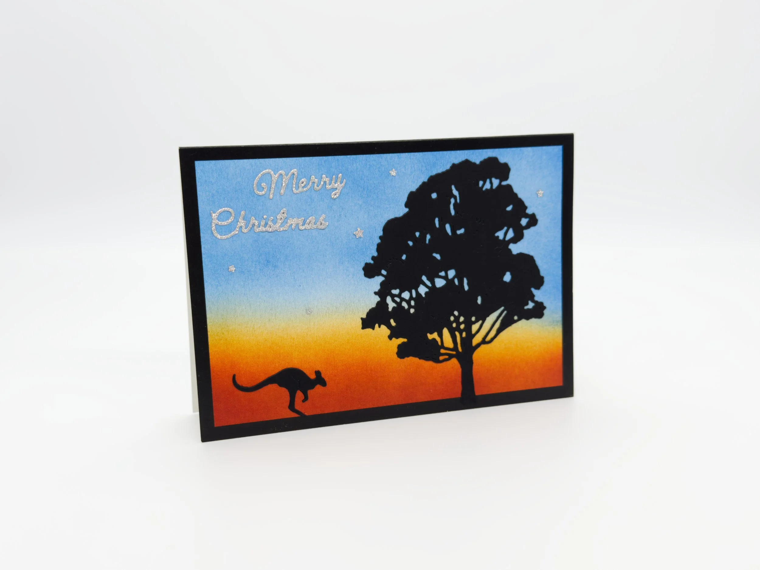One kangaroo at dusk christmas