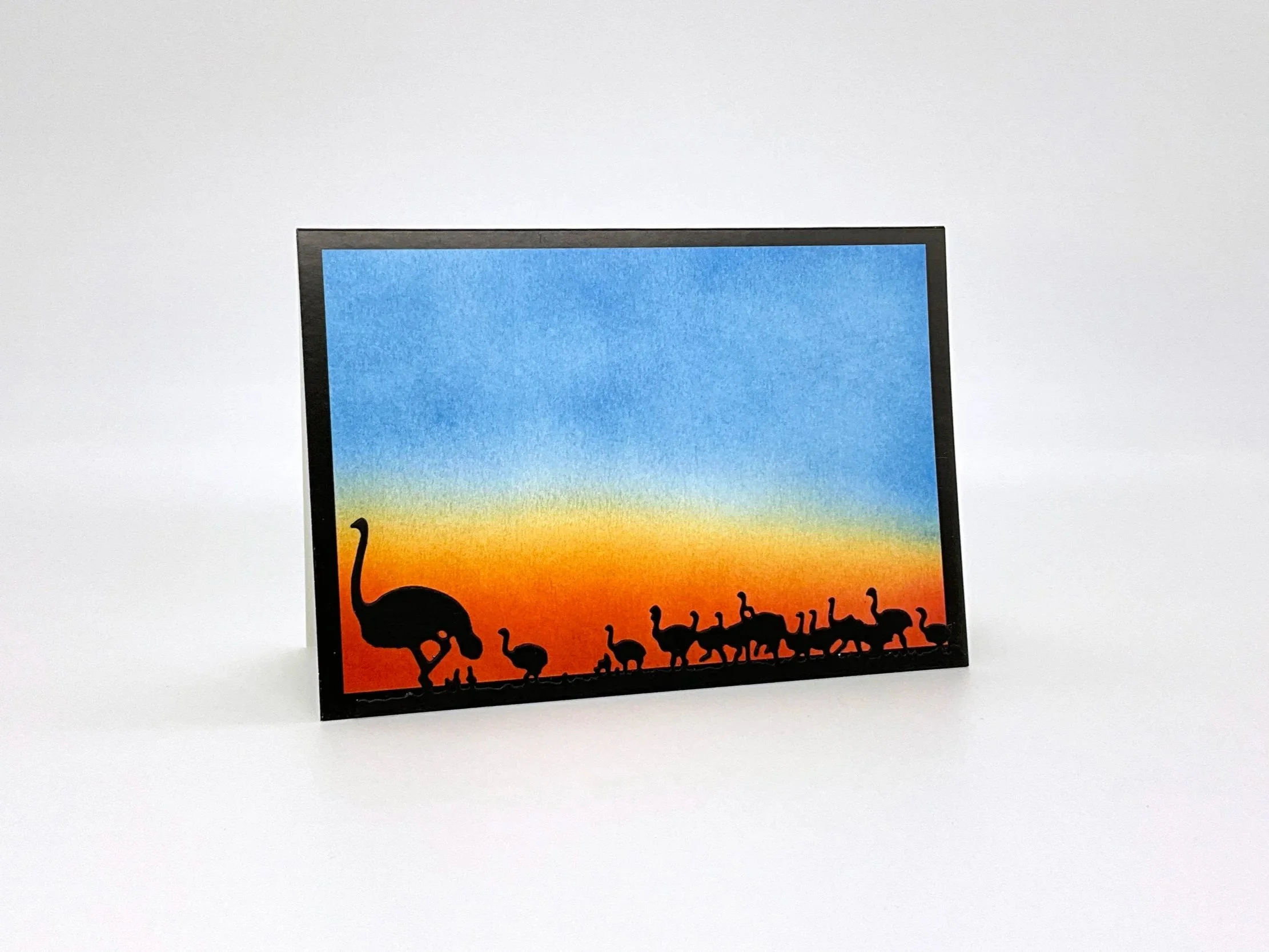 Emus at dusk