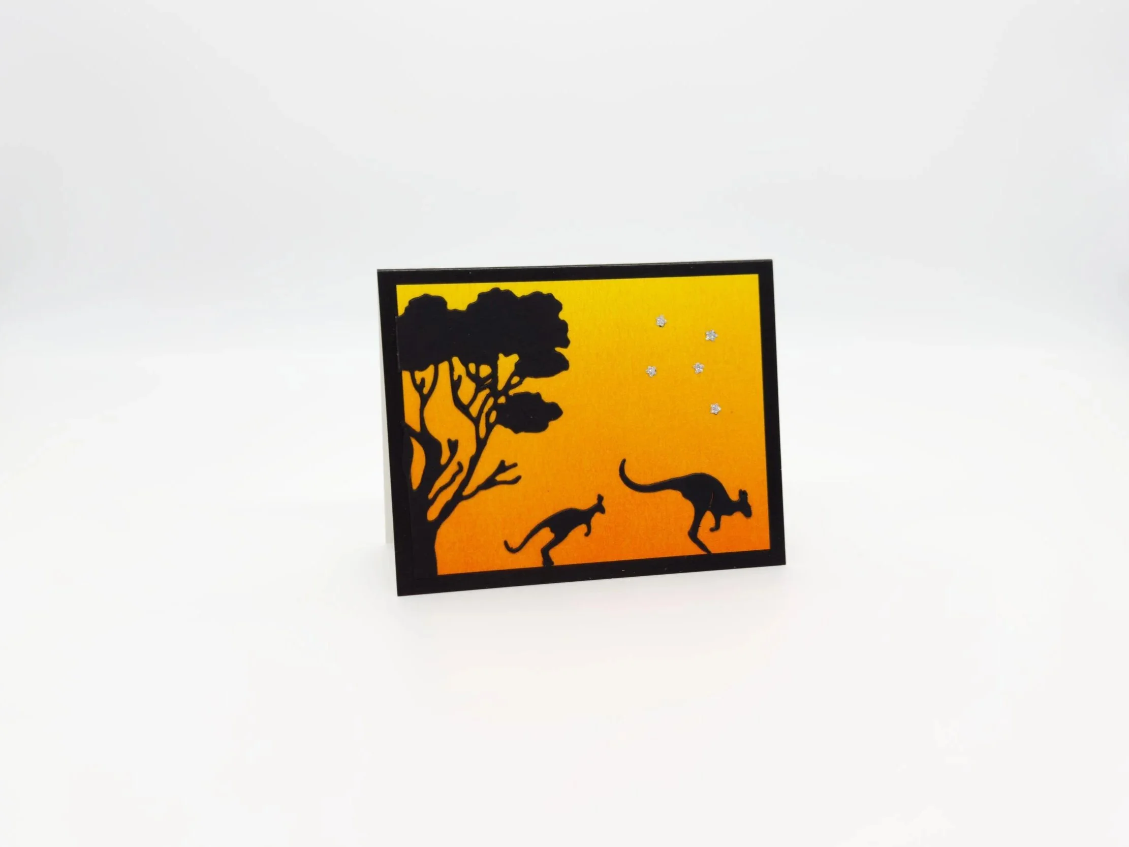 Two Kangaroos at sunset small