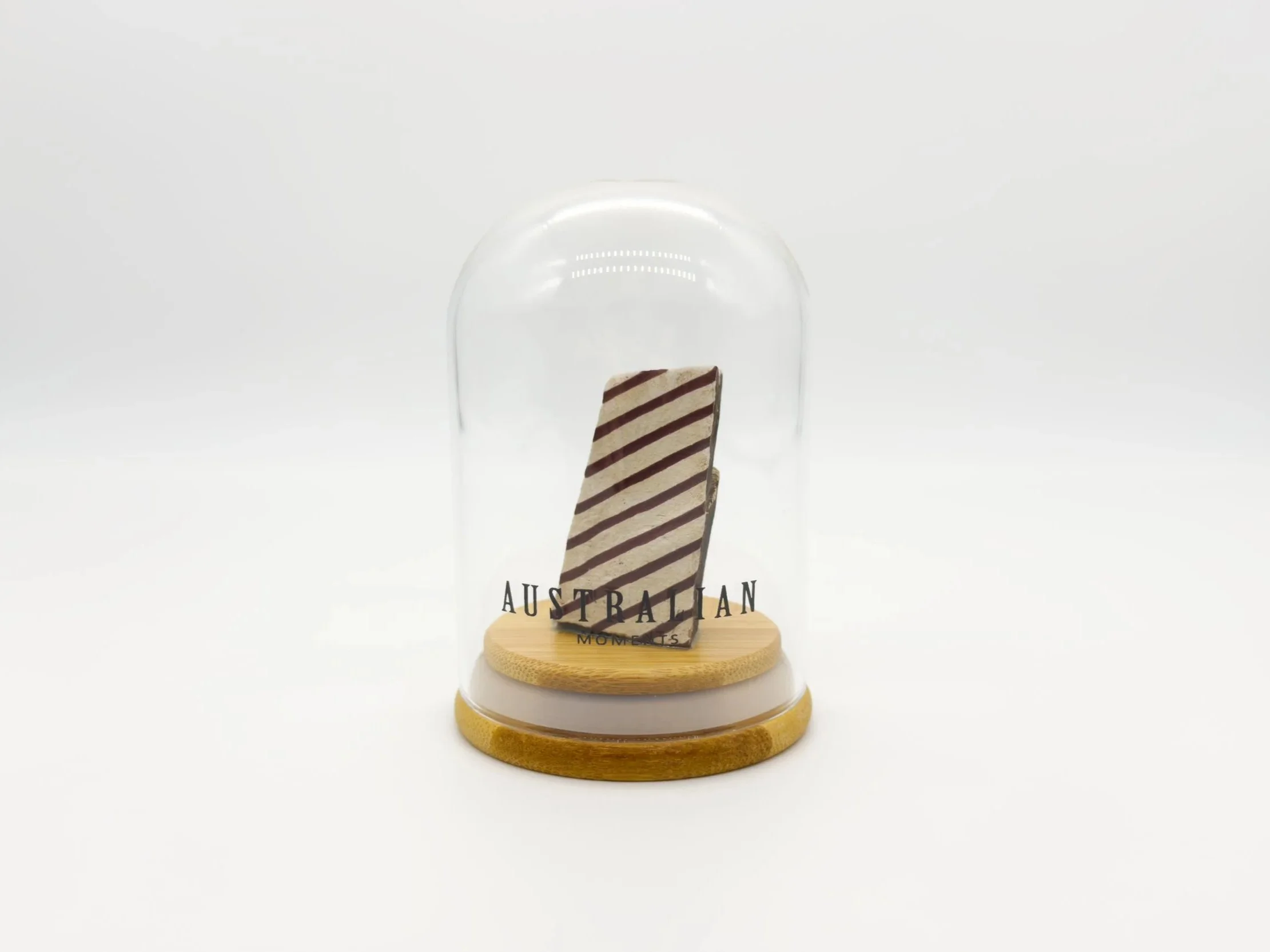 Zebra stone chunk in glass jar