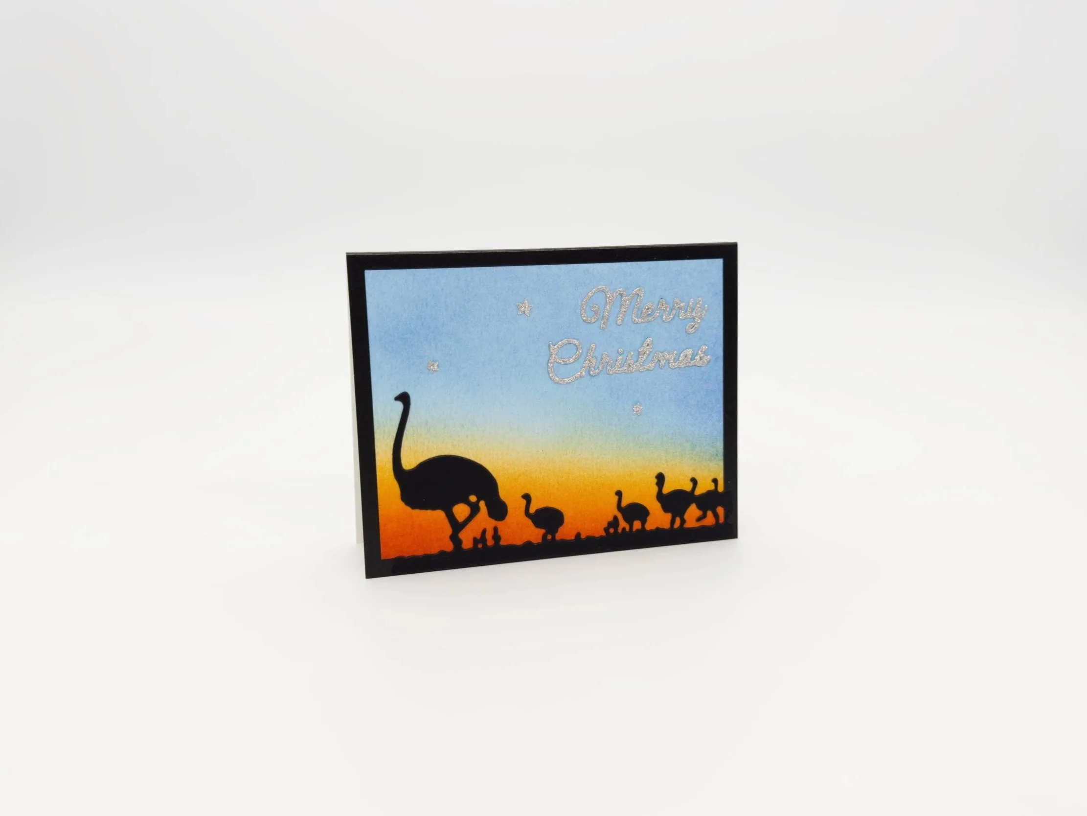 Emus at dusk christmas small