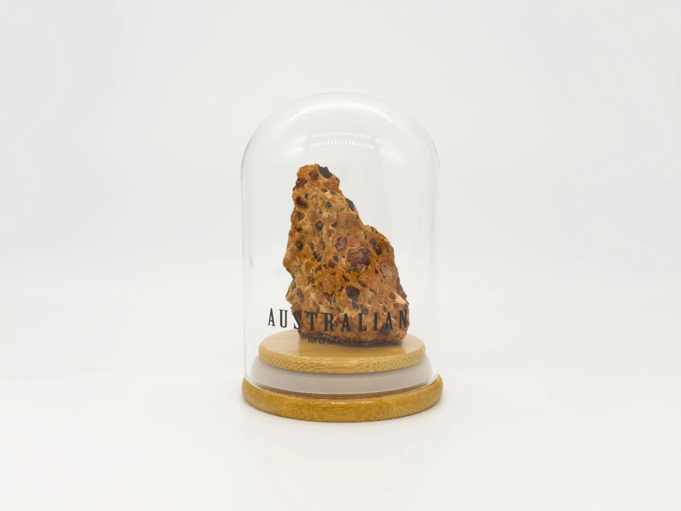 Bauxite chunk in glass jar