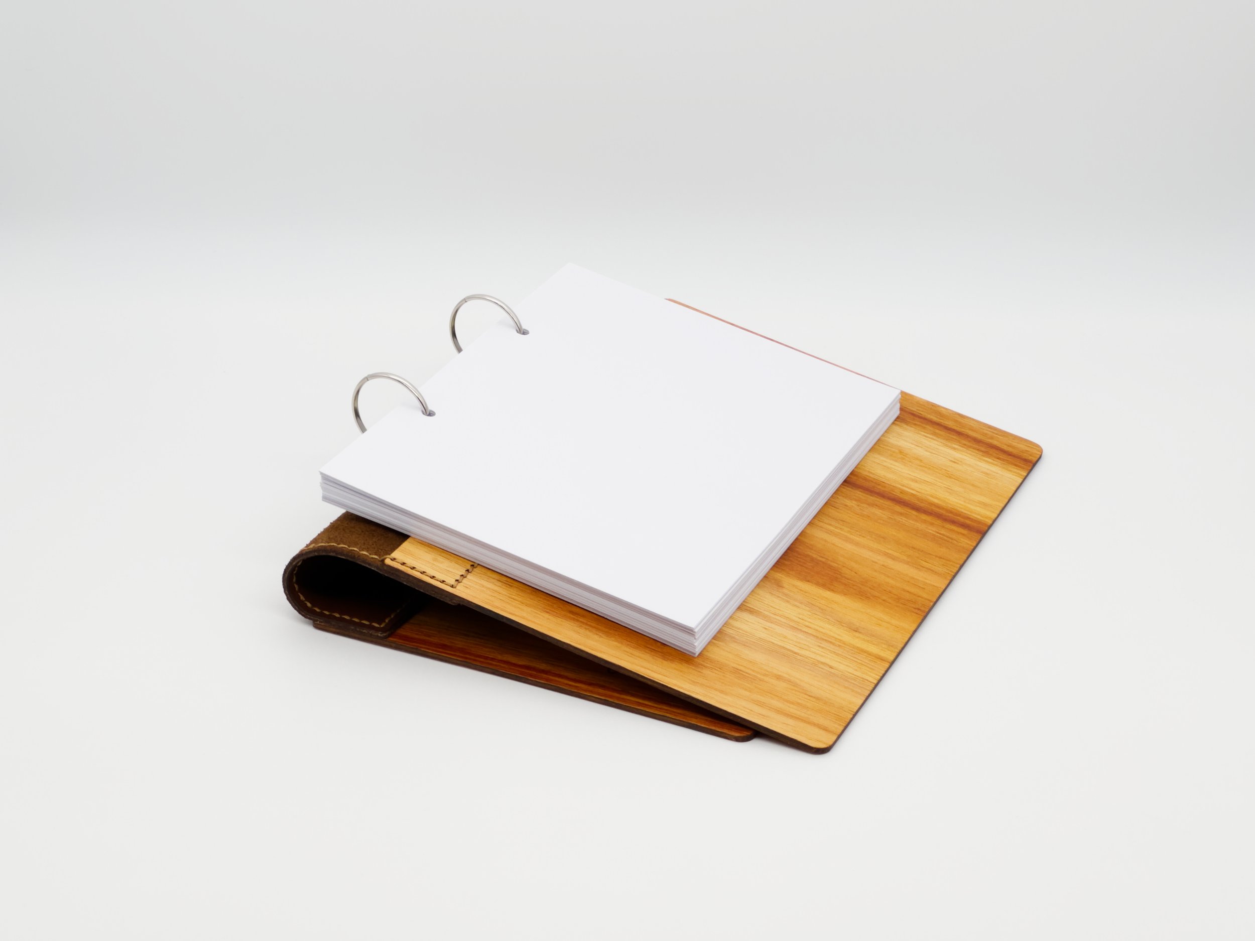 Kangaroo Leatherbound journal folded with pages