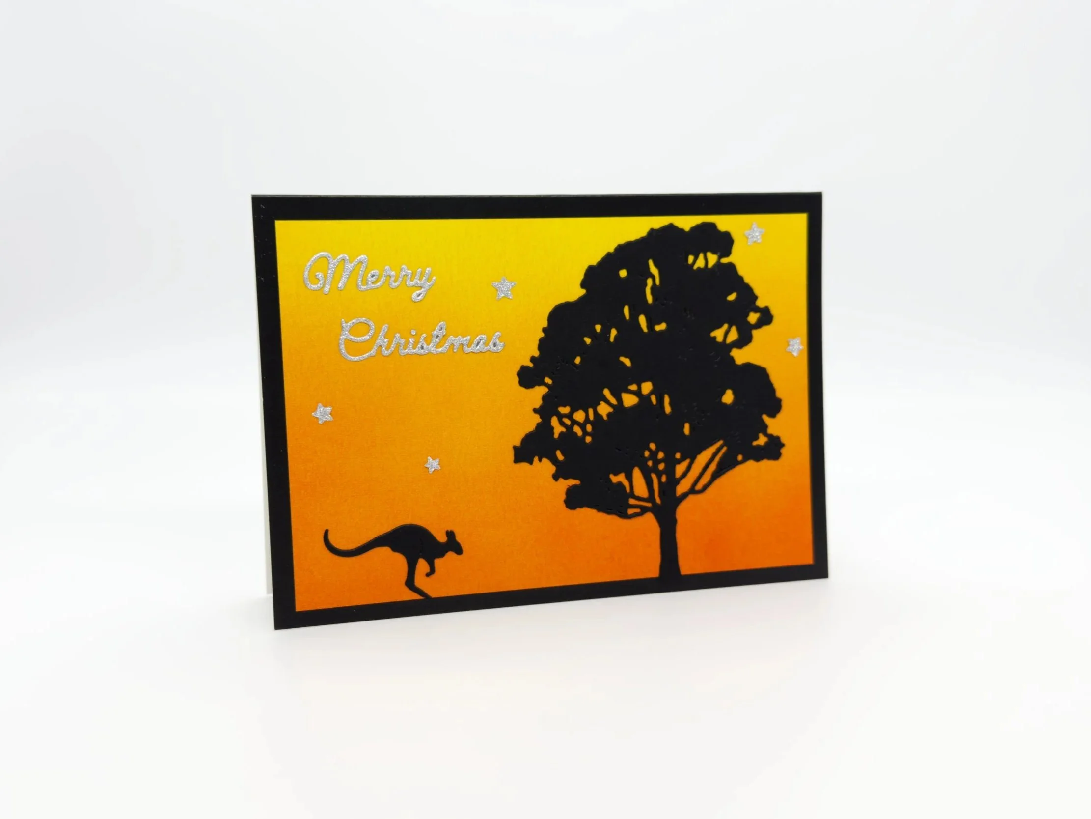 One Kangaroo at Sunset christmas