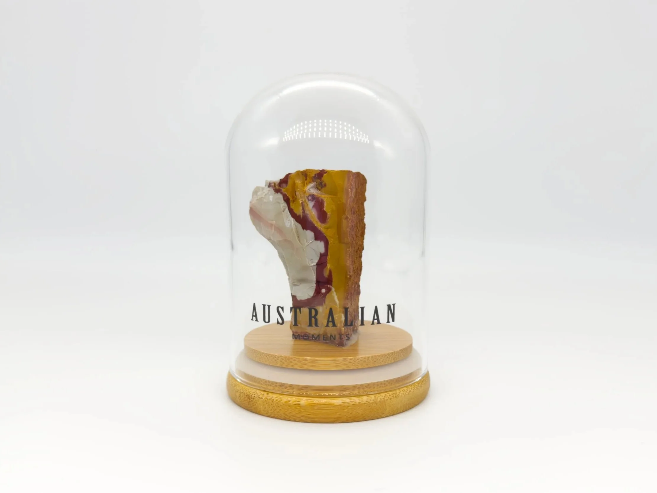 Munjina stone chunk in glass jar