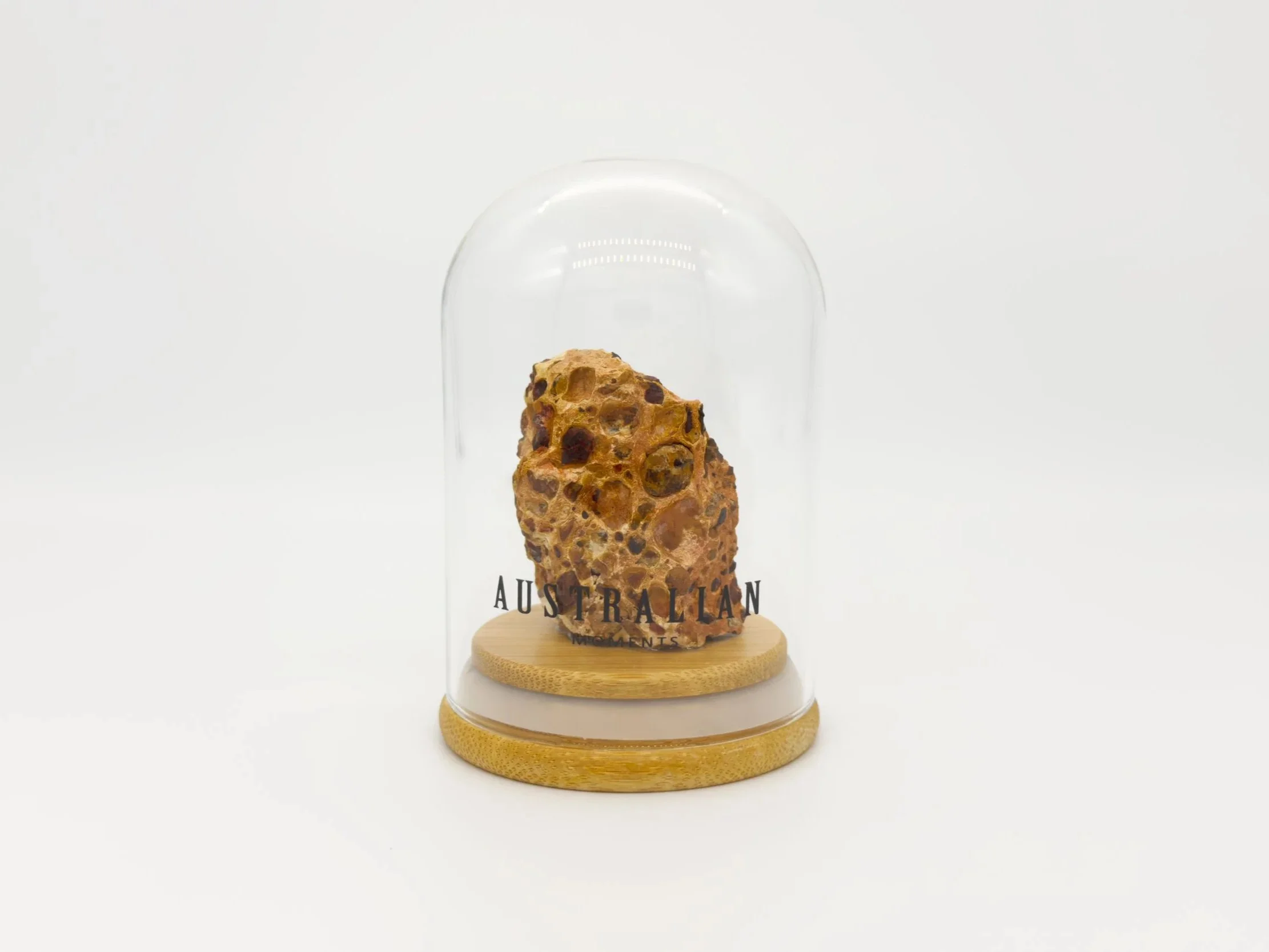 Bauxite chunk in glass jar