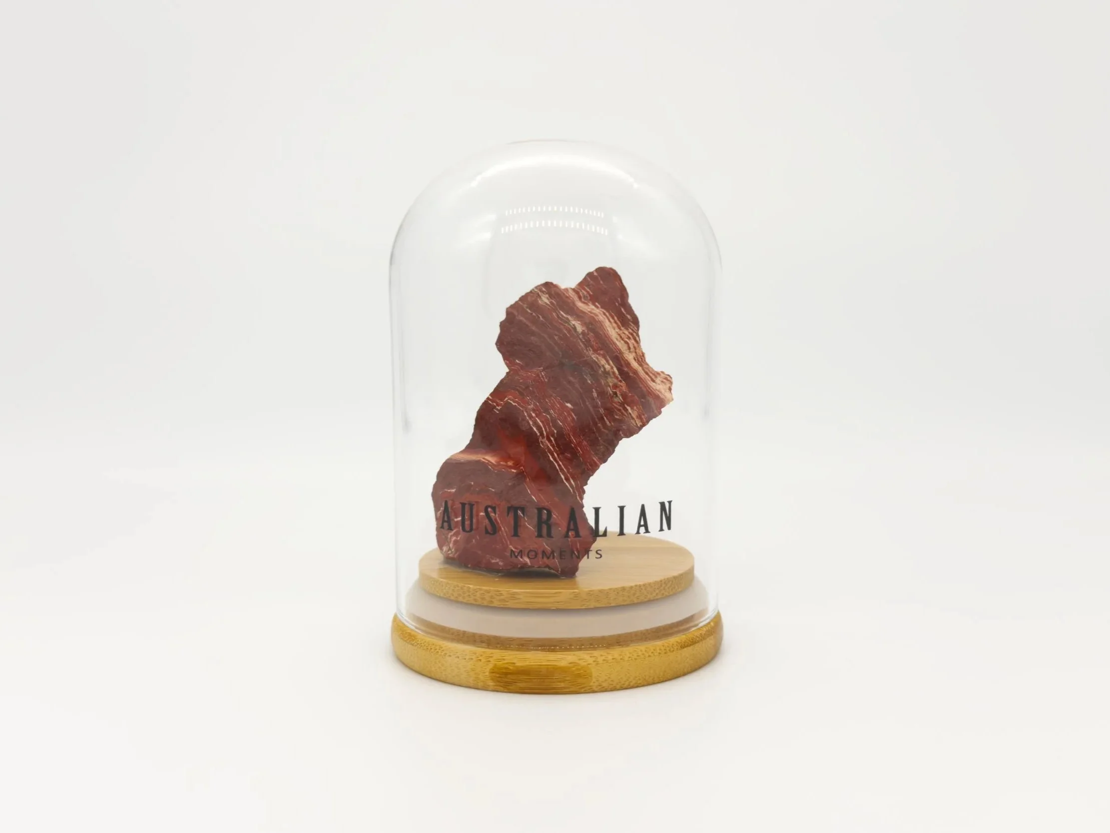 Snakeskin jasper chunk in glass jar