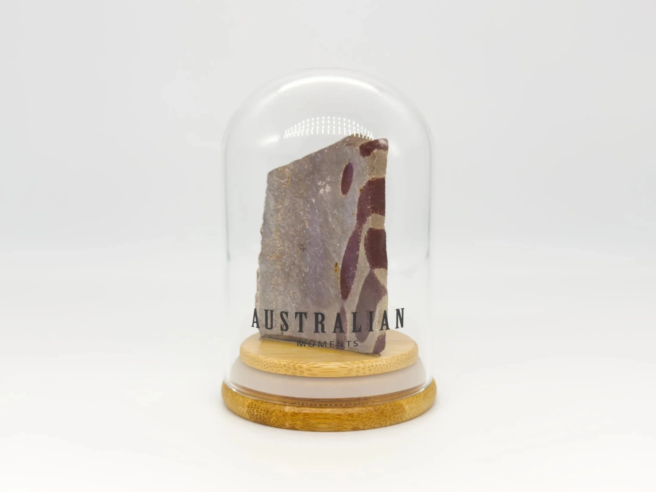 Zebra stone chunk in glass jar