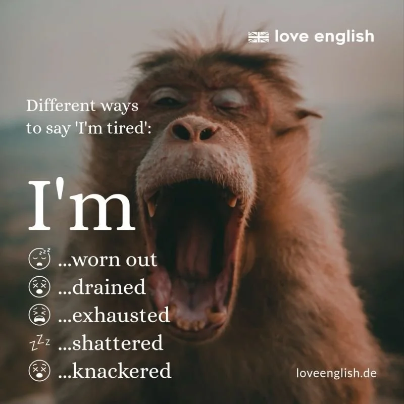 “Ich bin müde” auf Englisch: 7 Alternativen zu „I’m tired“