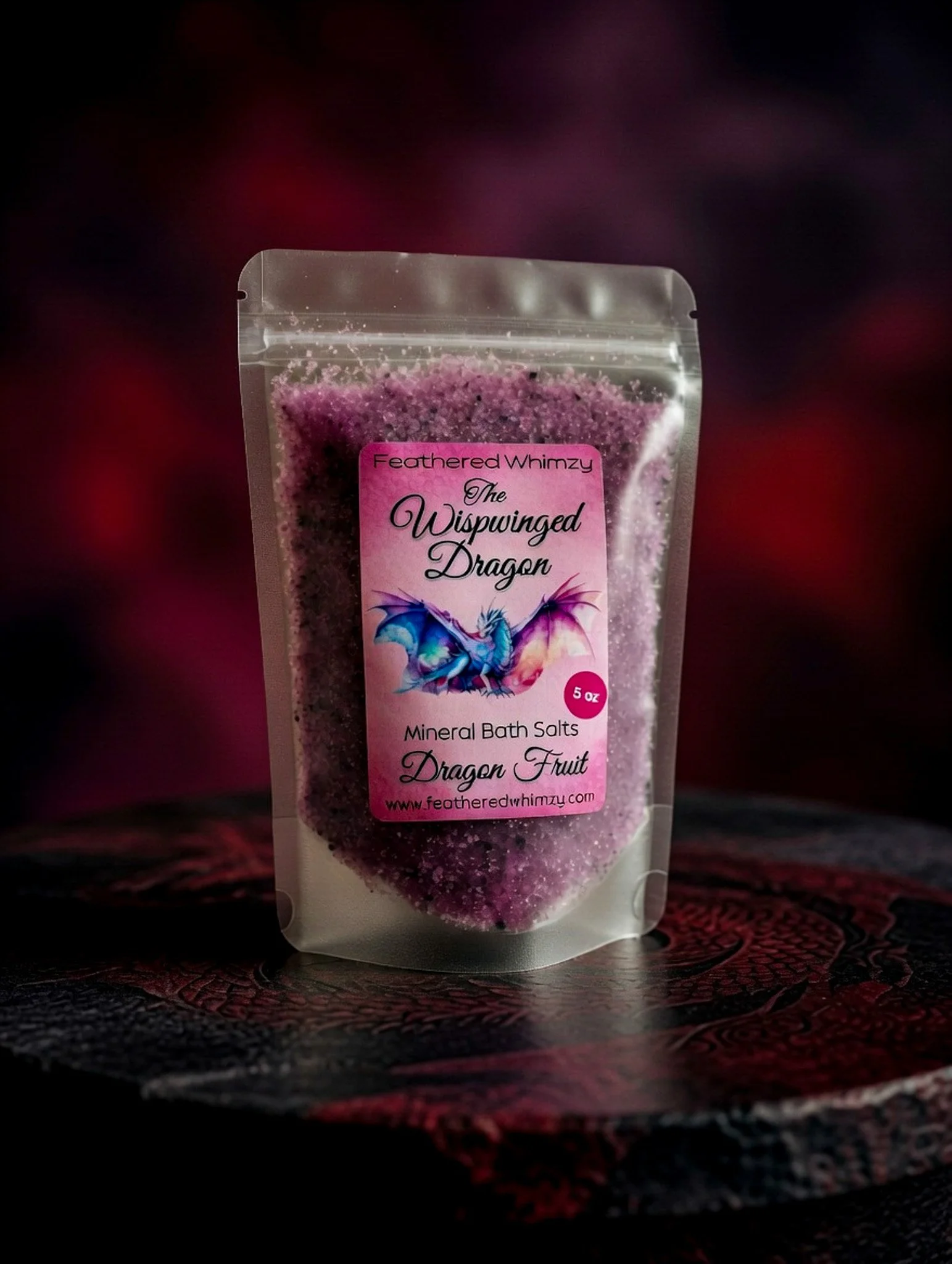 The Velvet Swan - Pomegranate, Osmanthus, Oak Wood & Vanilla Rum Mineral Bath Salts