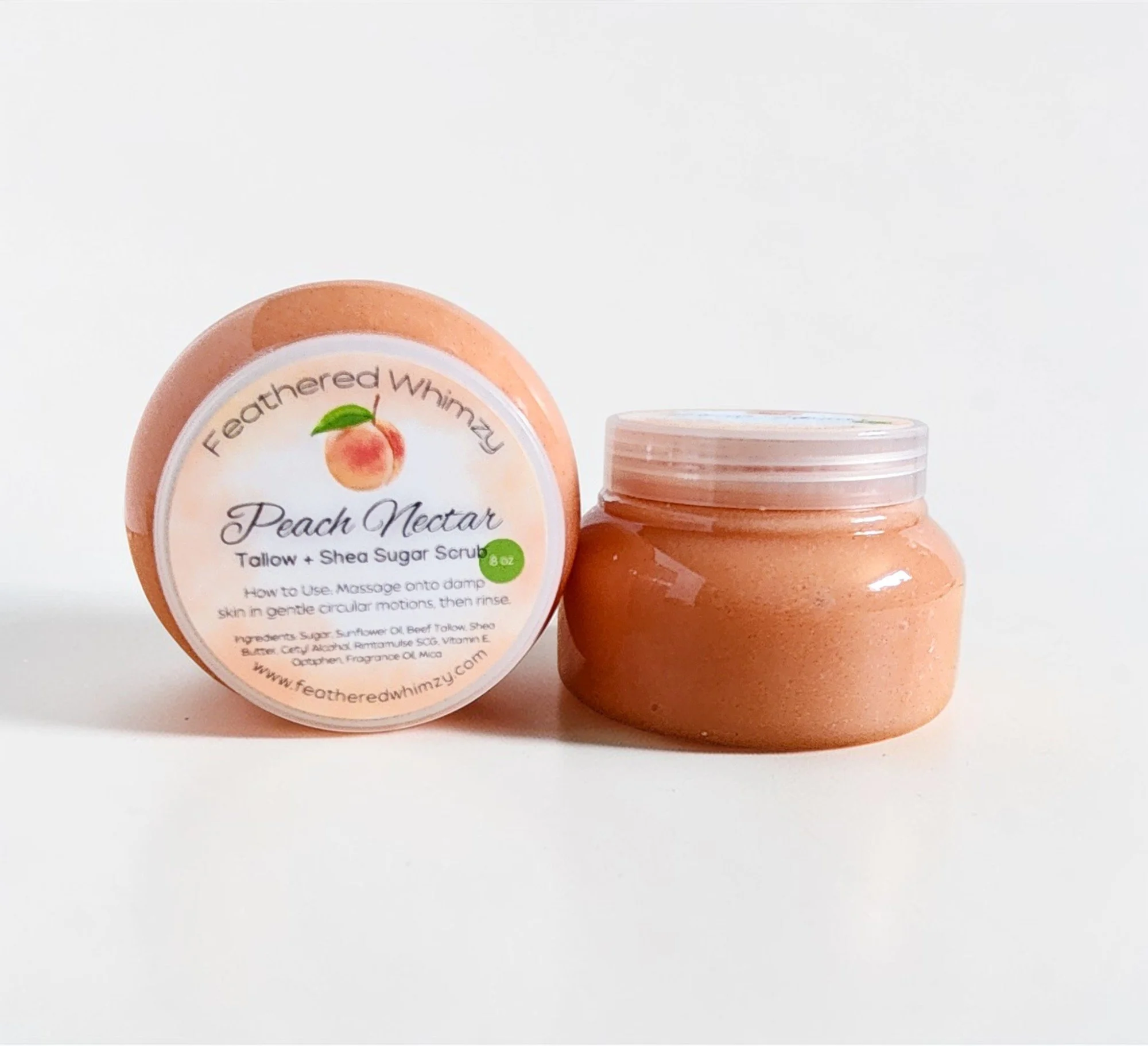 Peach Nectar ~ Tallow + Shea Sugar Scrub