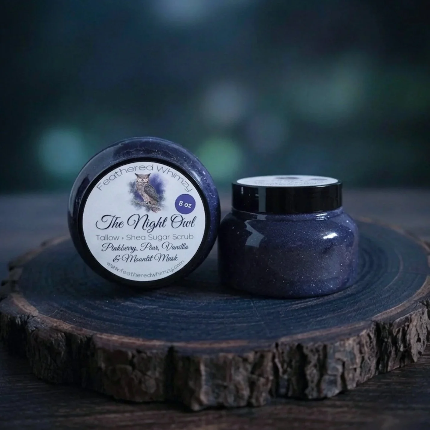 The Night Owl ~ Pinkberry, Soft Pear, Vanilla & Moonlit Musk Tallow + Shea Sugar Scrub