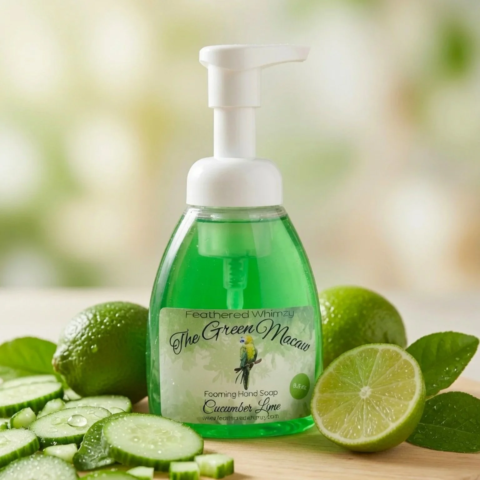 The Green Macaw - Cucumber Lime Foaming Hand Soap