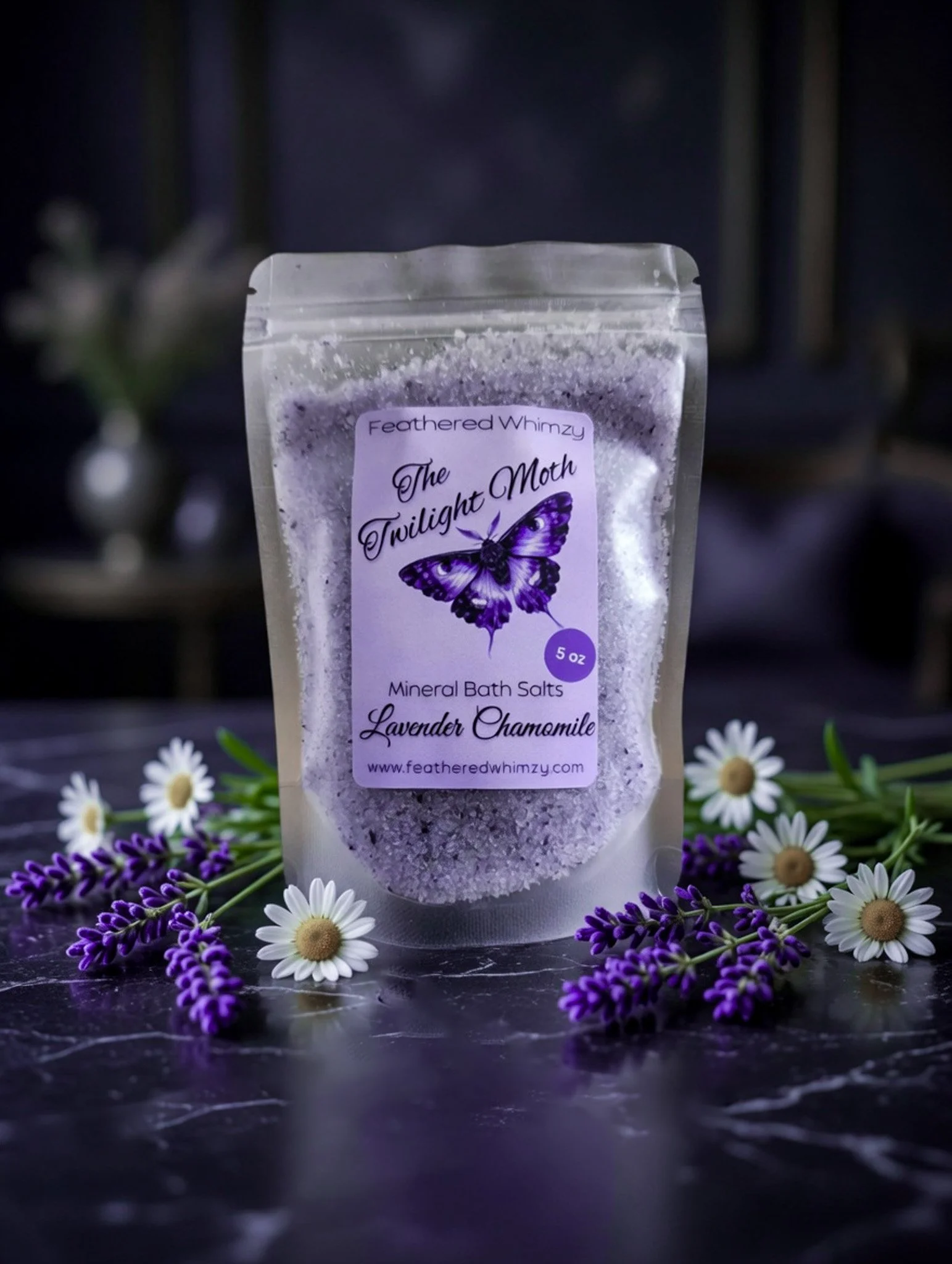 The Twilight Moth - Lavender Chamomile Mineral Bath Salts