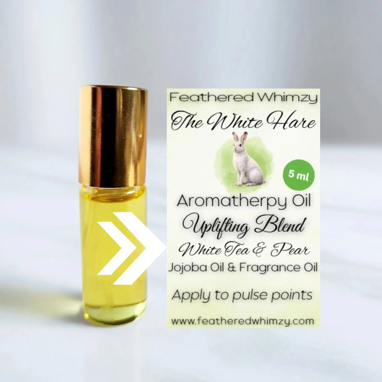The White Hare - White Tea & Pear Aromatherapy Oil (Uplifting Blend)