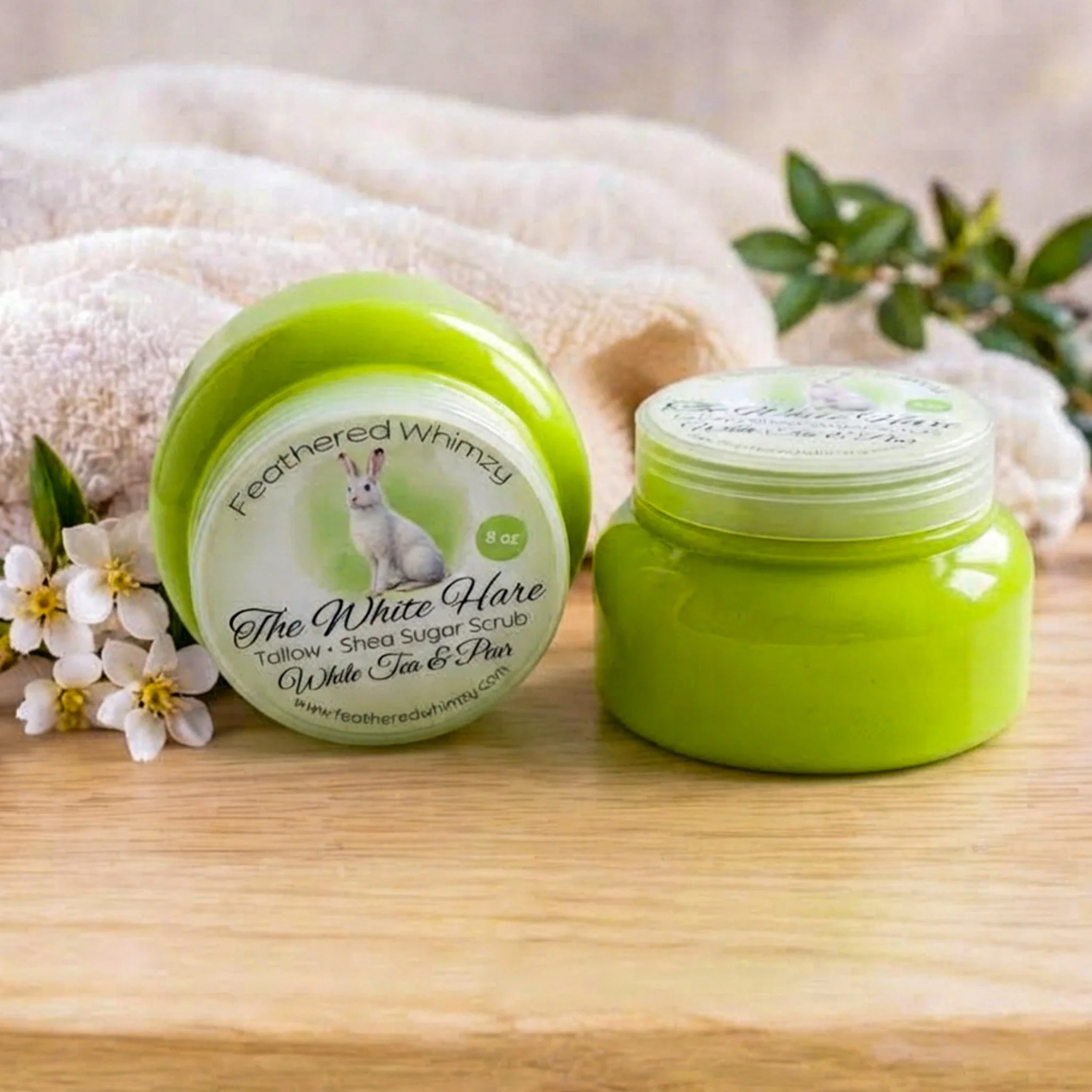 The White Hare - White Tea & Pear Tallow + Shea Sugar Scrub