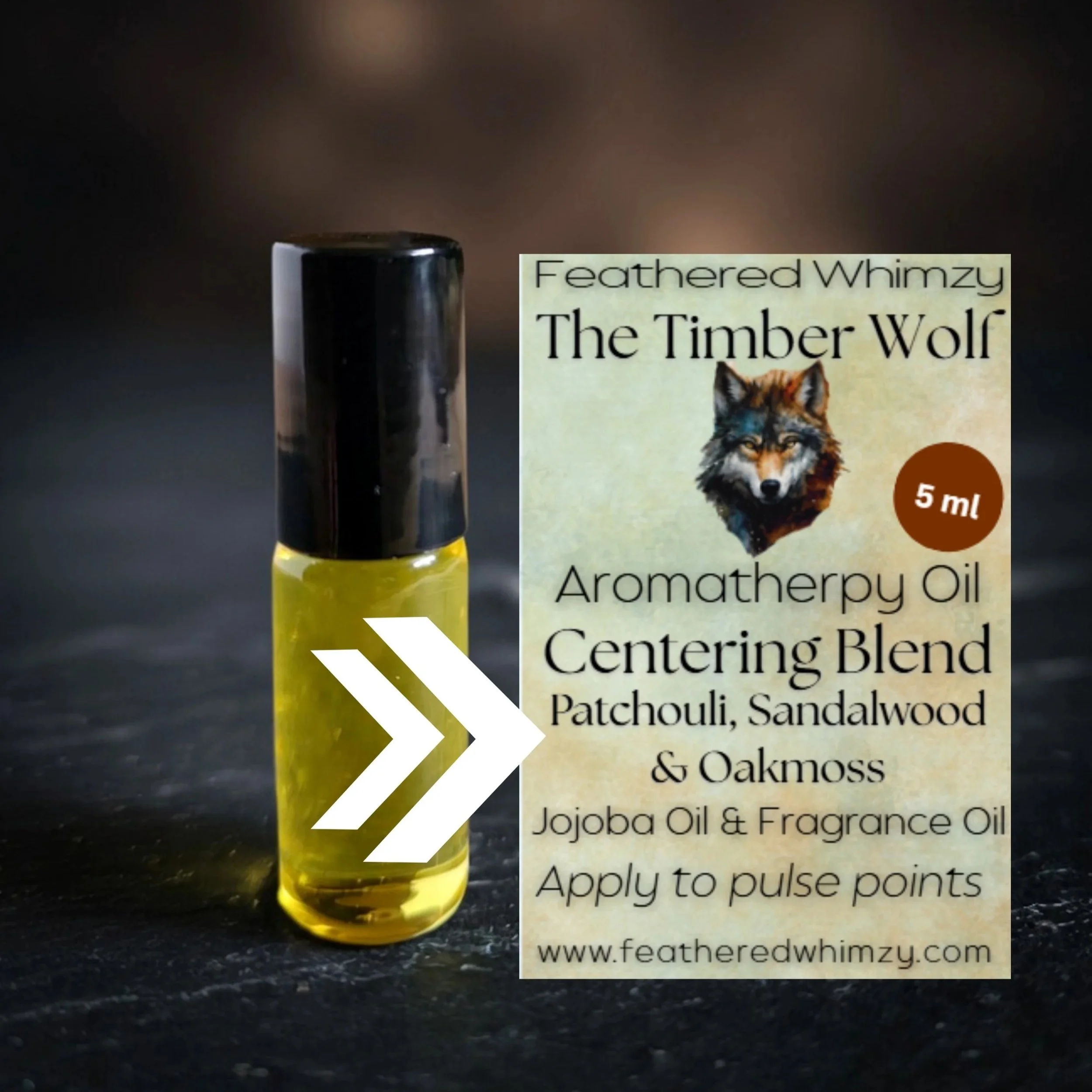 The Timber Wolf  ~ Patchouli, Sandalwood & Oakmoss Aromatherapy Oil (Centering Blend)