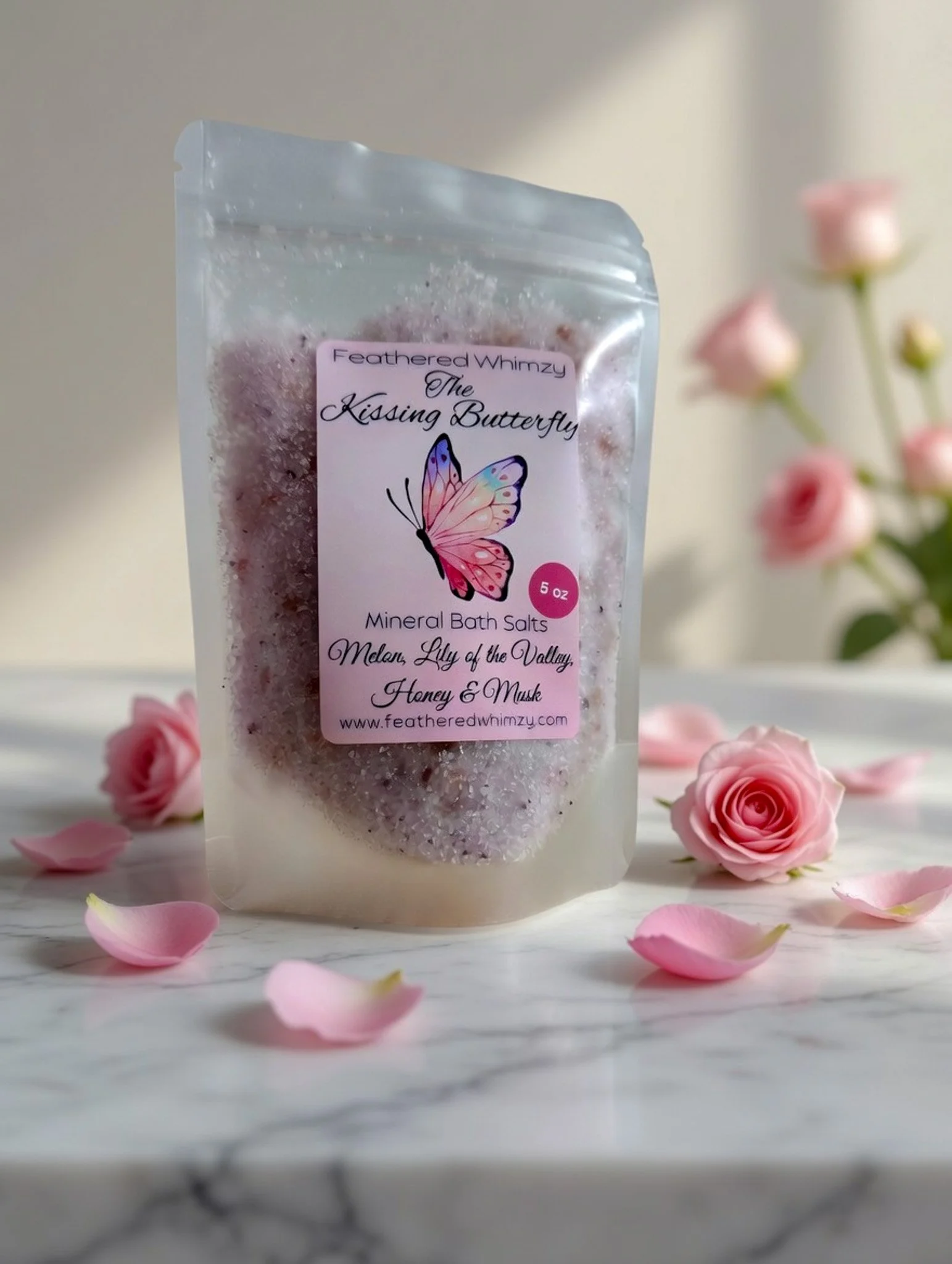 The Kissing Butterfly - Melon, Lily of the Valley, Honey & Musk Mineral Bath Salts