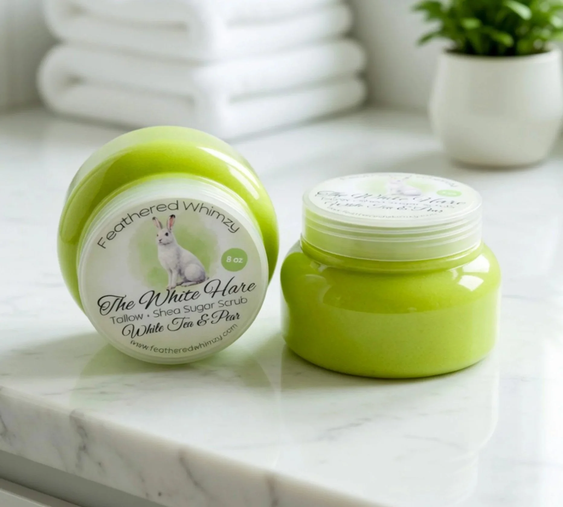 The White Hare - White Tea & Pear Tallow + Shea Sugar Scrub