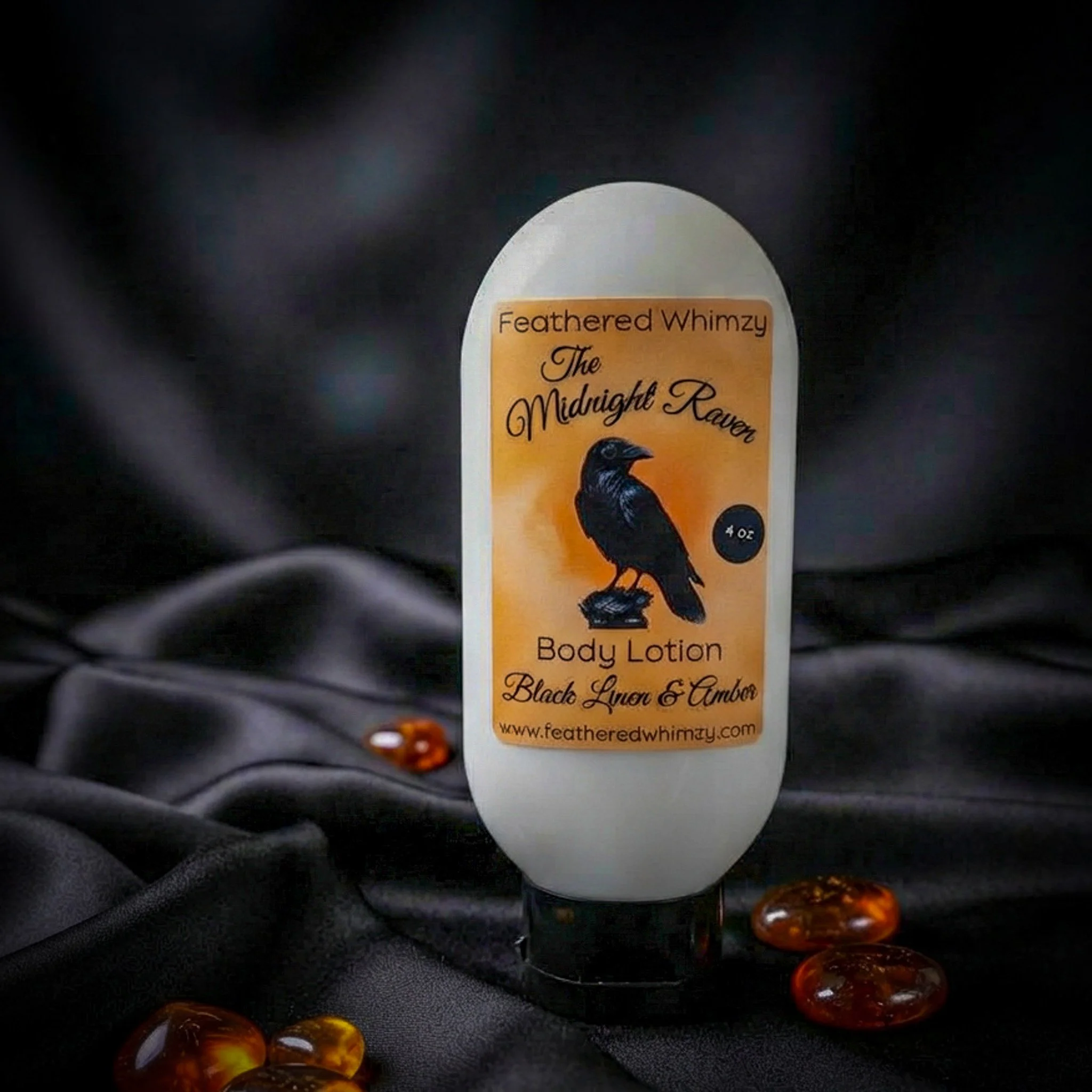 The Midnight Raven ~ Black Linen & Amber Body Lotion