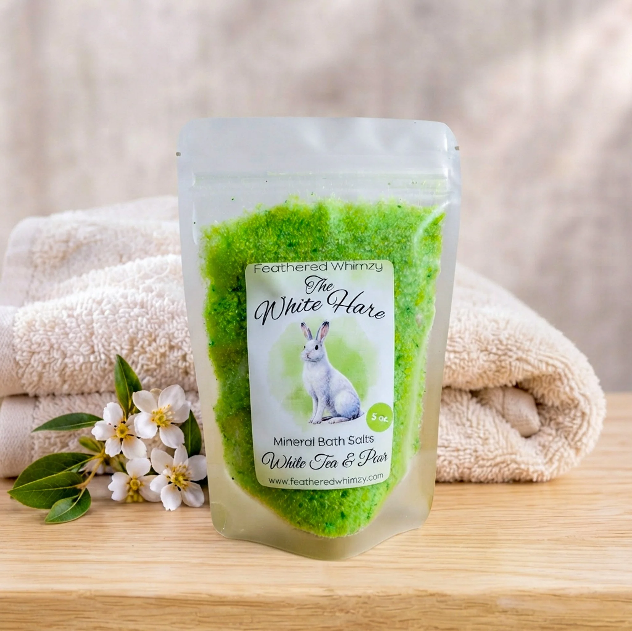 The White Hare - White Tea & Pear Mineral Bath Salts