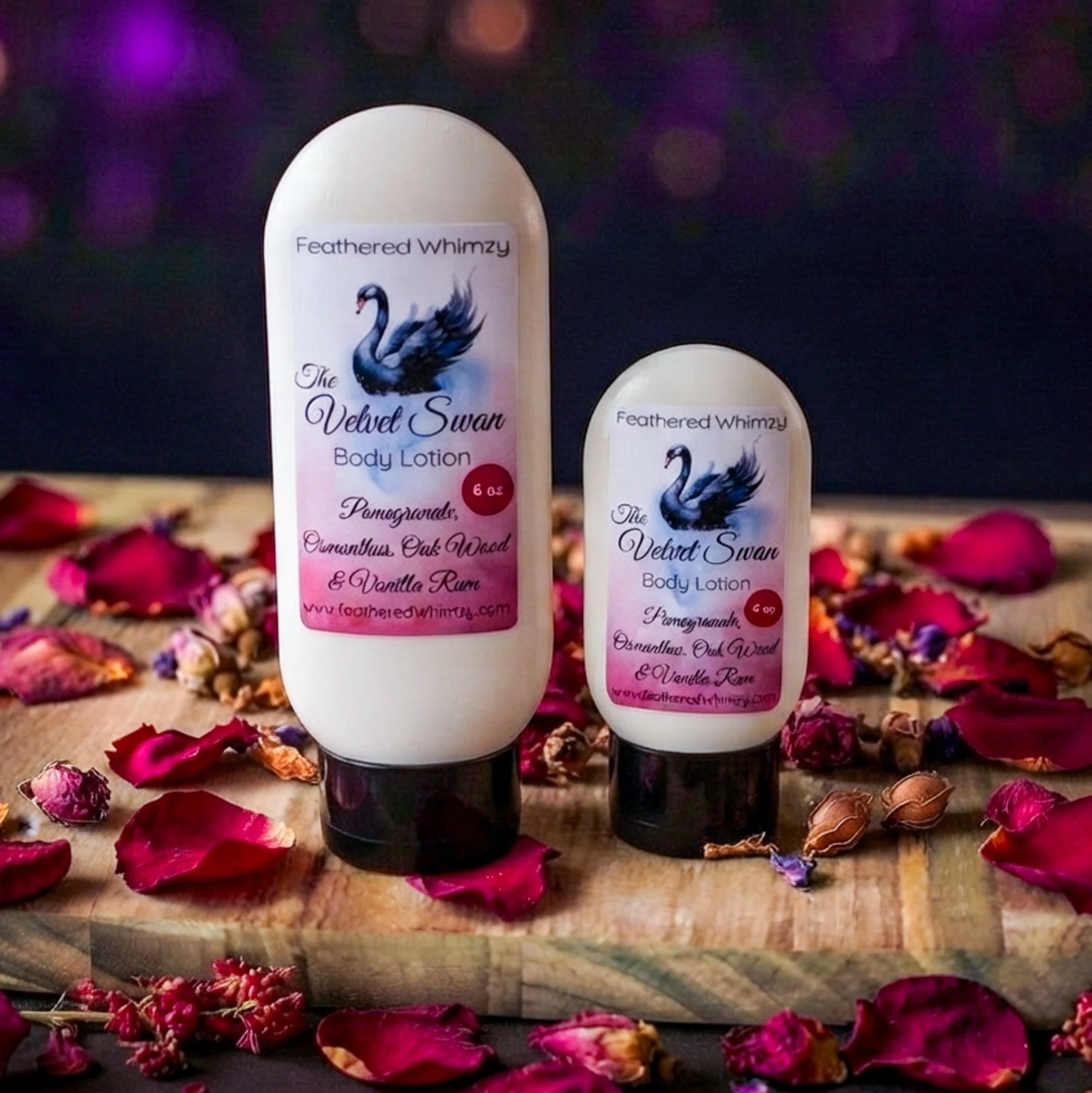 The Velvet Swan - Pomegranate, Osmanthus, Oak Wood & Vanilla Rum Body Lotion