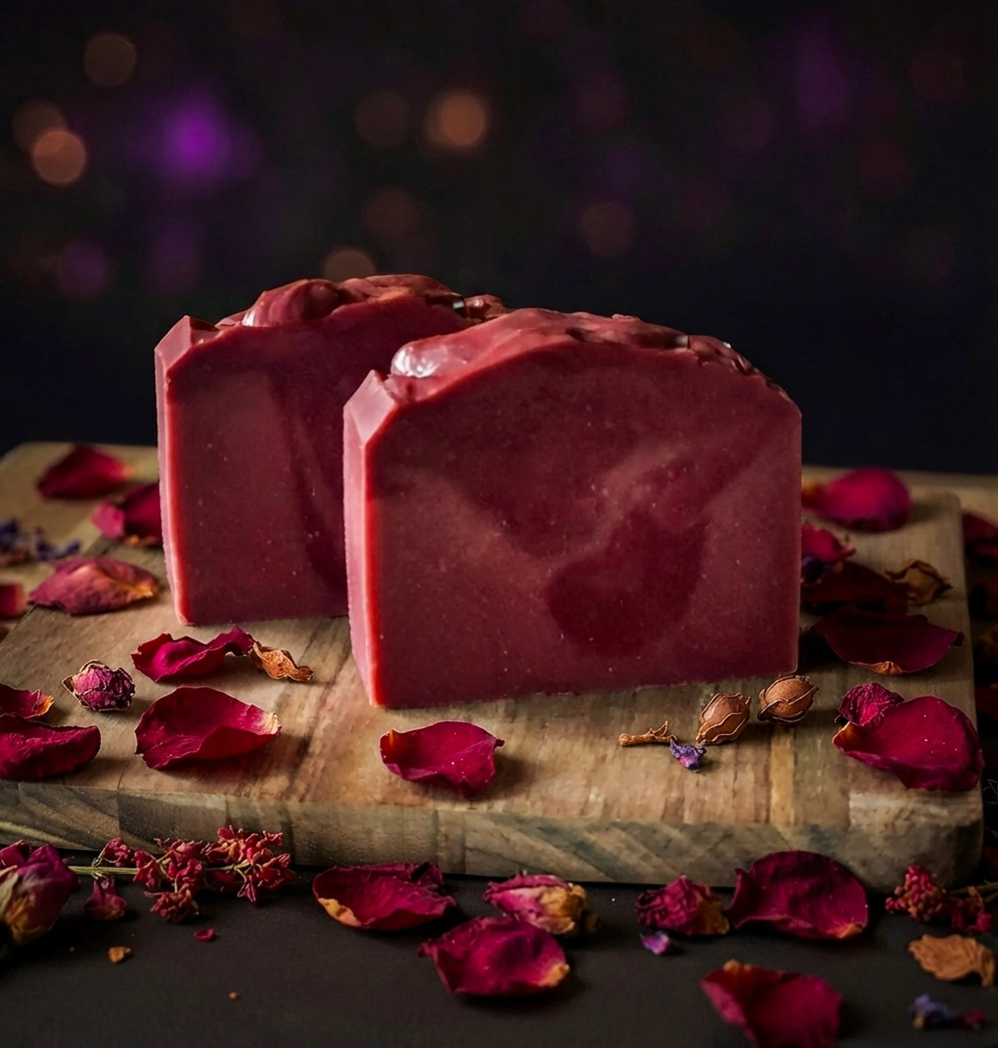 The Velvet Swan -  Pomegranate, Osmanthus, Oak Wood & Vanilla Rum Tallow Soap Bar
