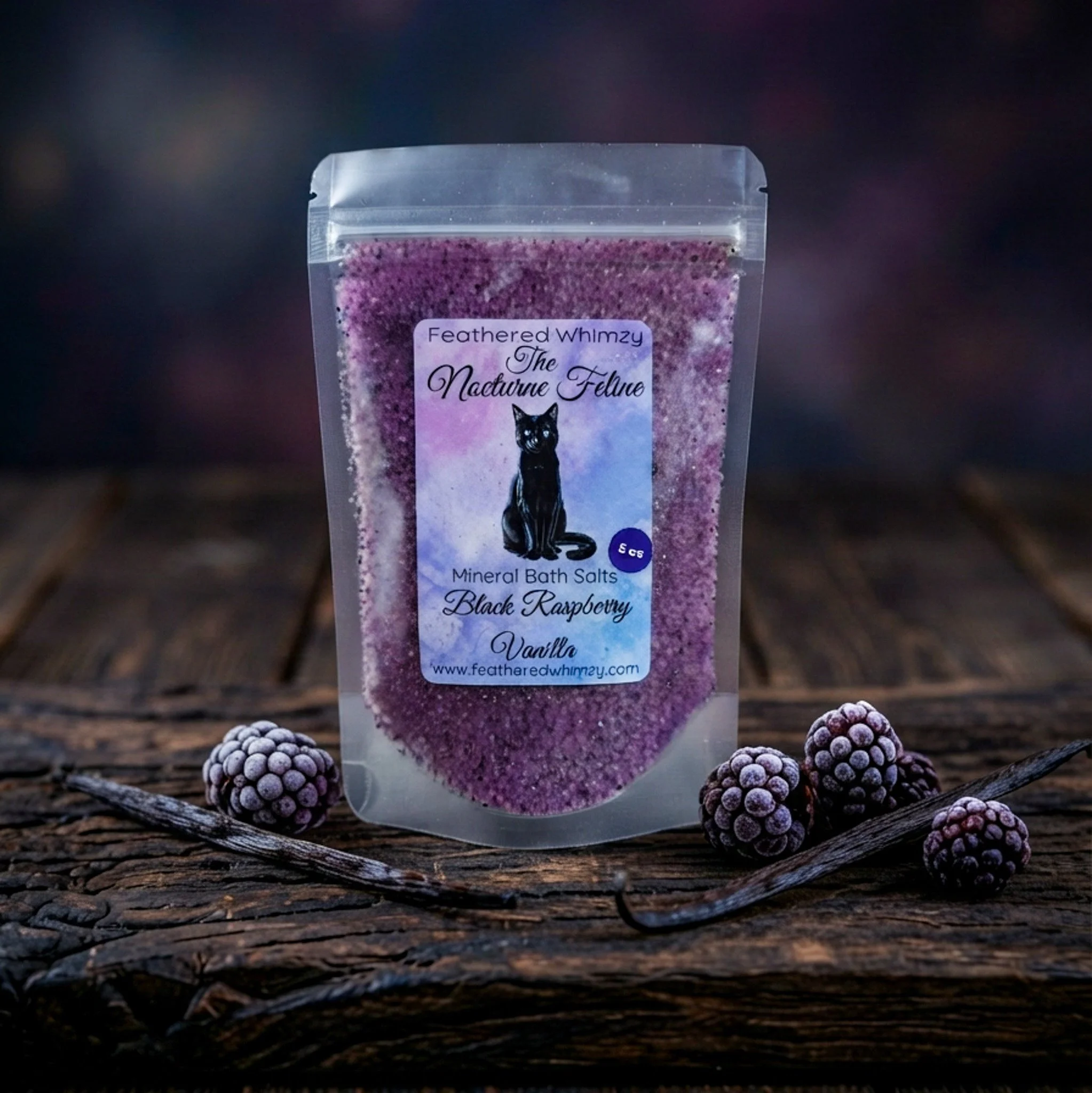 The Nocturne Feline - Black Raspberry Vanilla Mineral Bath Salts